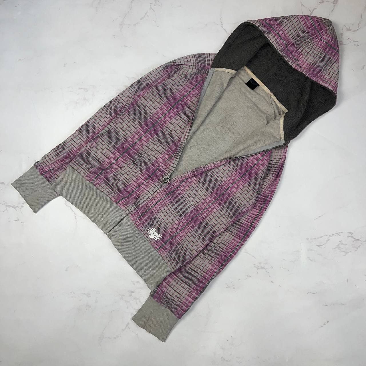 Fox Racing Fox Racing Crazy Y2K Vintage Zip Hoodie Plaid Sz XL Unisex Size US XL / EU 56 / 4 - 3 Thumbnail