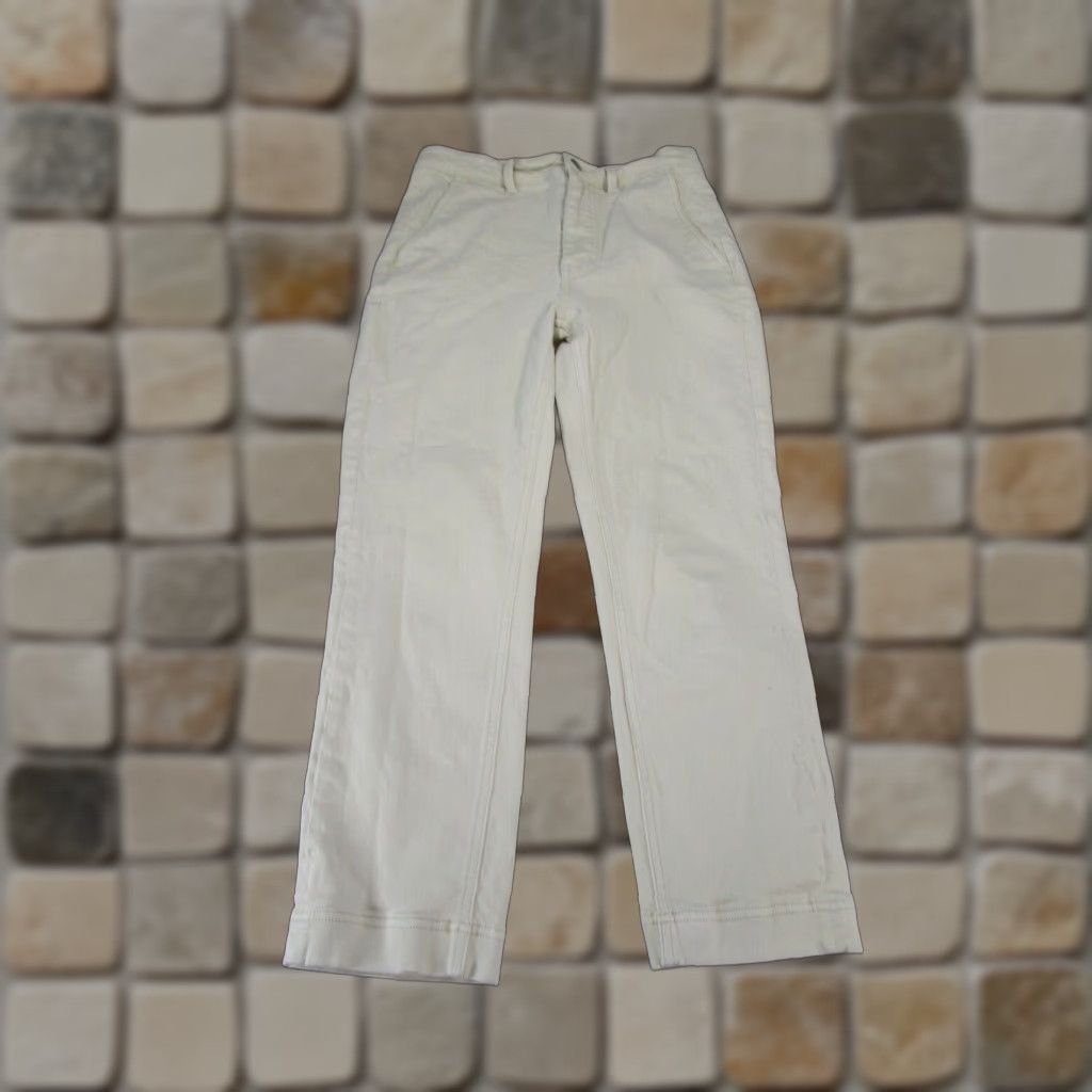 Everlane VINTAGE Everlane Jeans Womens 6 Cropped Slim Regular White Denim Size 28" / US 6 / IT 42 - 1 Thumbnail