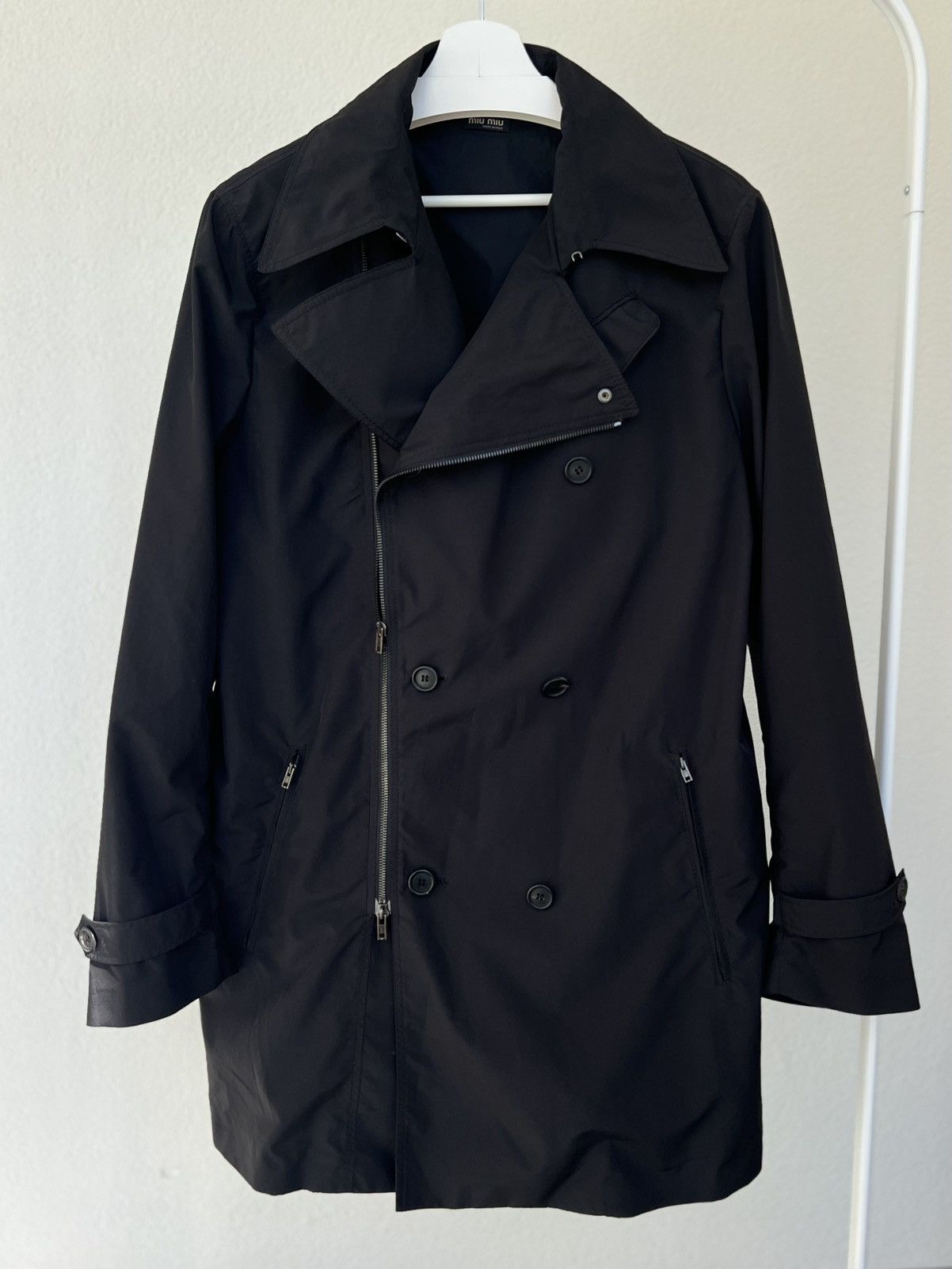 Miu Miu Miu Miu Asymetric Trench Coat nylon 50 XL XXL vintage Size XL / US 12-14 / IT 48-50 - 10 Thumbnail
