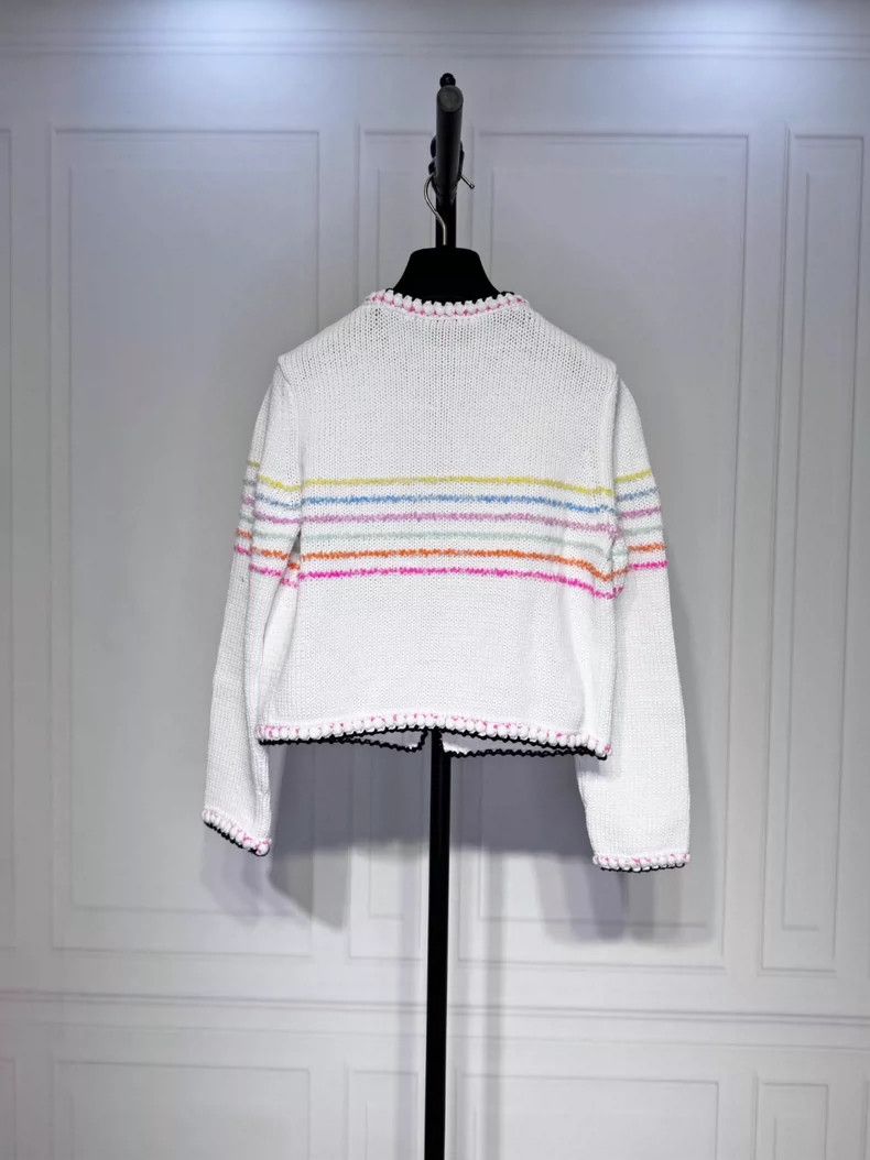 Chanel Chanel 24 Spring and Summer Colorful Striped Knitted Cardig Size XS / US 0-2 / IT 36-38 - 2 Thumbnail