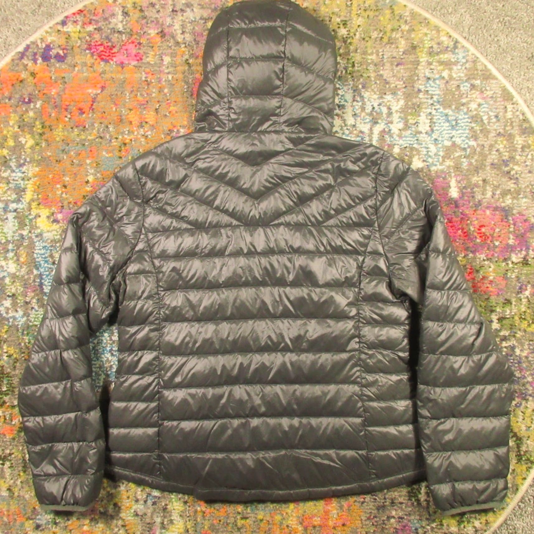 Miss Sixty Miss Sixty Down Puffer Jacket Womens L Shiny Charcoal Hooded Packable Coat Size L / US 10 / IT 46 - 2 Thumbnail