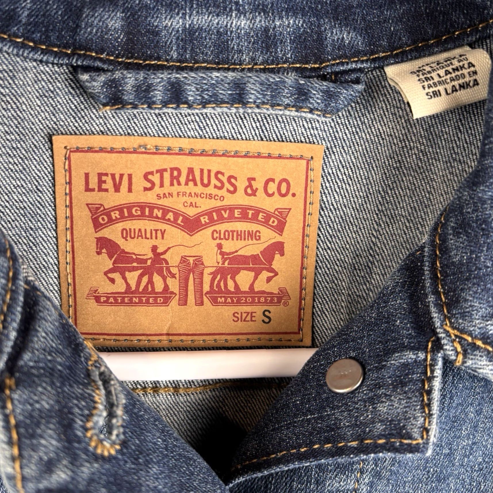 Levi's Levi's Denim Trucker Jacket Blue Small Regular Fit Women Pockets Classic V2K Size 28" / US 6 / IT 42 - 3 Thumbnail