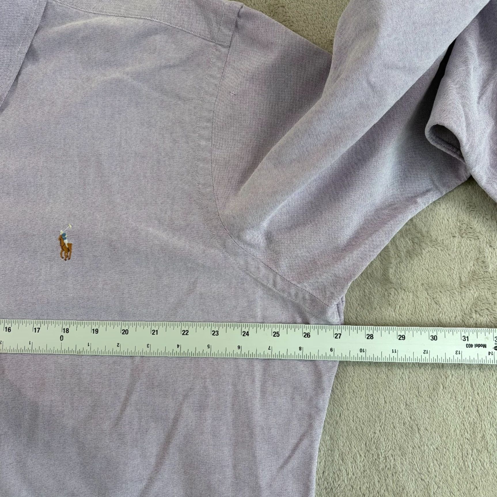 Polo Ralph Lauren Polo Ralph Lauren Classic Fit Oxford Shirt Men 2XL Lavender Purple Button-Up Solid Long Sleeve Casual Travel Ready Mens Size US XXL / EU 58 / 5 - 6 Thumbnail