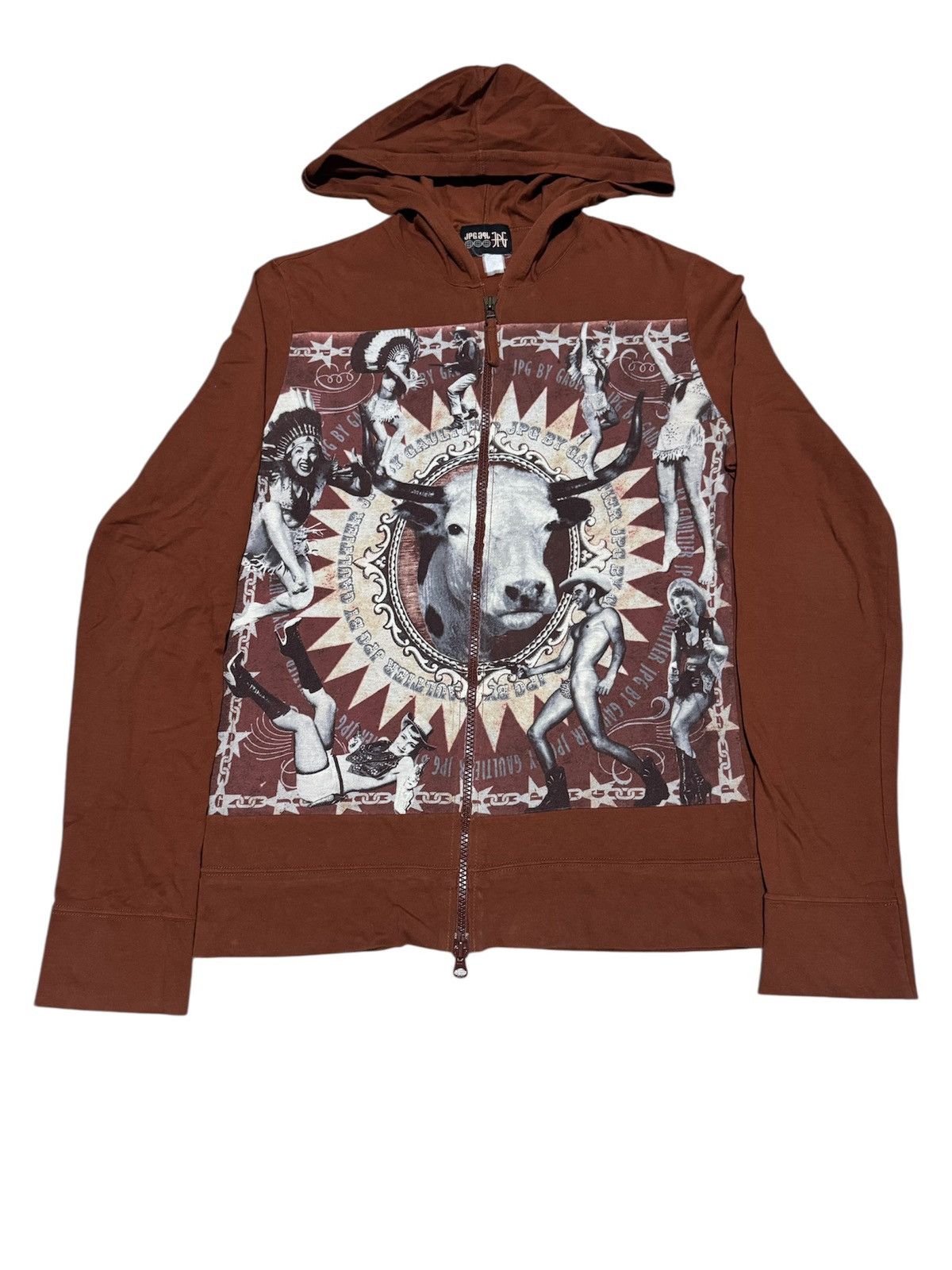 Jean Paul Gaultier GRAILED! Vtg JPG Western Sexy Cowboy Hoodie Zipper Size US M / EU 48-50 / 2 - 1 Thumbnail
