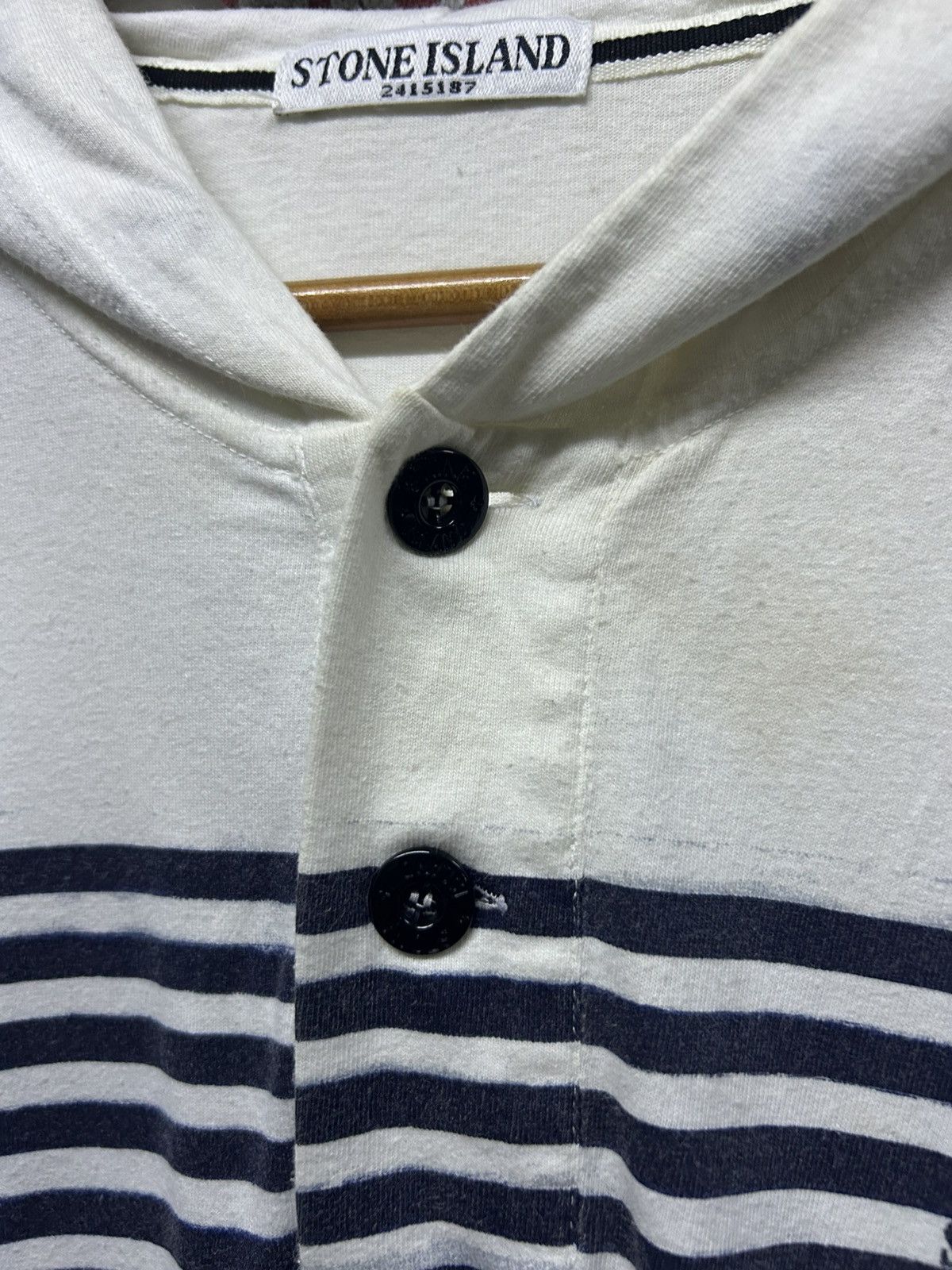 Stone Island vintage striped stone island hoodie Size US L / EU 52-54 / 3 - 5 Thumbnail