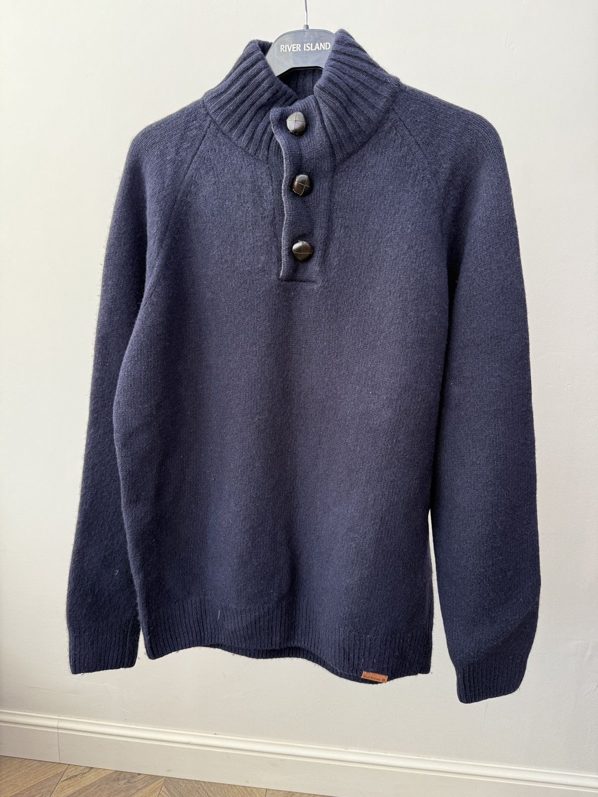 Barbour Vintage Barbour Men’s Wool Blend Button Neck Knit Sweater Size US L / EU 52-54 / 3 - 3 Thumbnail