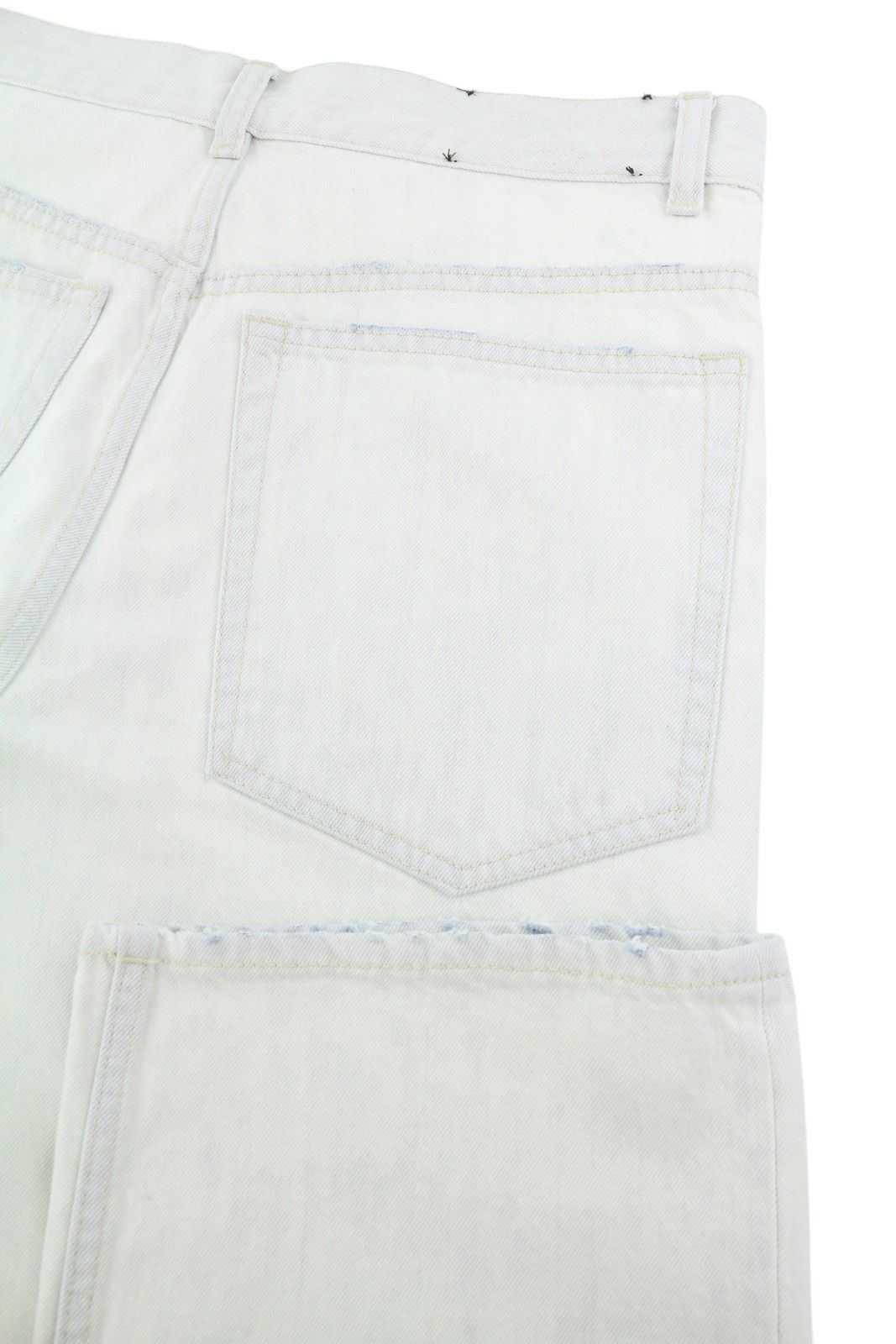 Calvin Klein W29/L32 White Faded Relaxed Straight Denim 87839 Size 29" - 5 Thumbnail