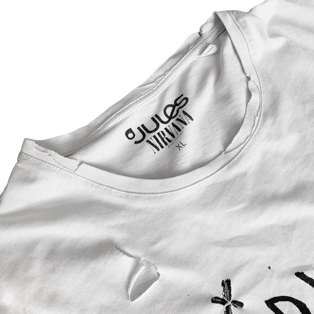 Band Tees × Nirvana 🧿distressed&patchworked Nirvana ‘in utero’ t-shirt white Size US L / EU 52-54 / 3 - 5 Thumbnail
