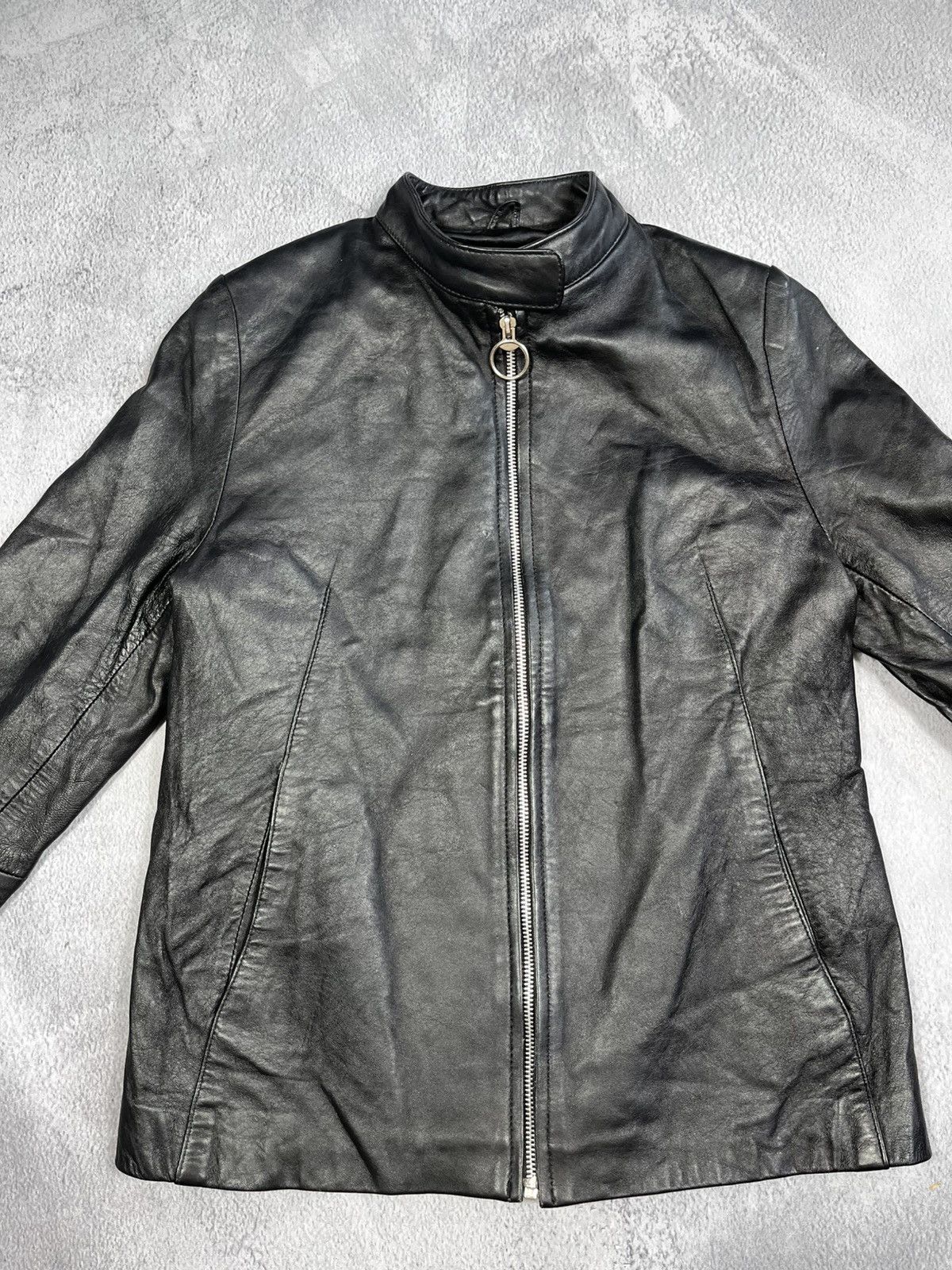Vintage Vintage 90s Leather patchwork flight biker jacket size 10 Size M / US 6-8 / IT 42-44 - 4 Thumbnail