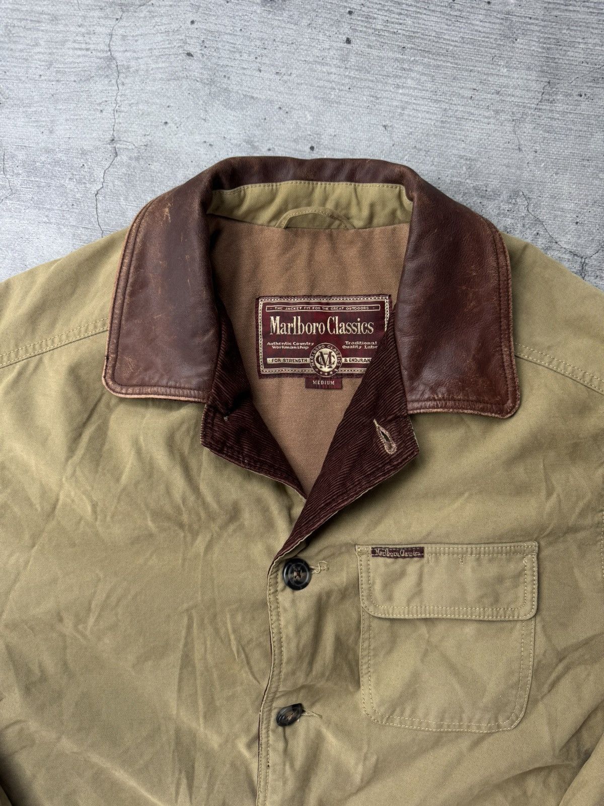 Marlboro Classics Marlboro Classics Vintage 90s Lined Trucker Work Jacket Size US M / EU 48-50 / 2 - 4 Thumbnail