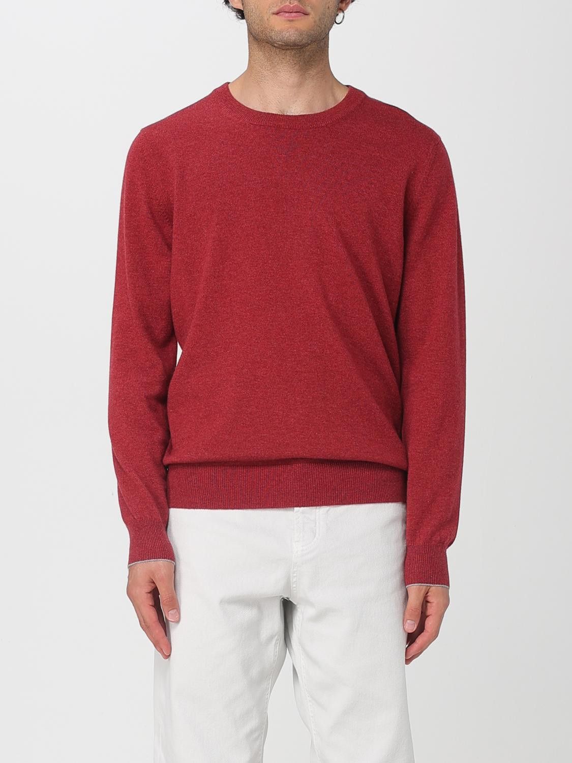 Brunello Cucinelli Sweater Men Crimson