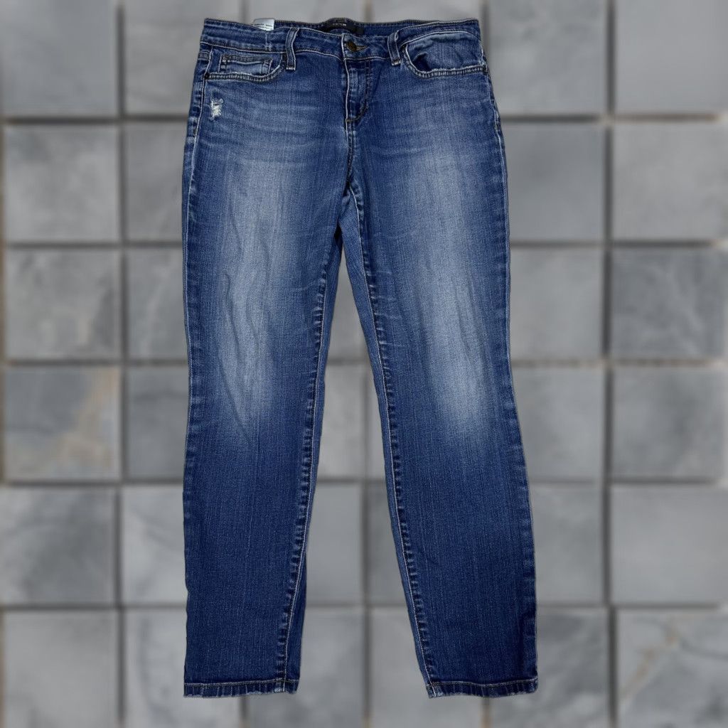 Vintage Joes Jeans Womens Jeans 29 Blue Skinny Ankle Distressed Stretch Denim Cotton Size 29" - 1 Thumbnail
