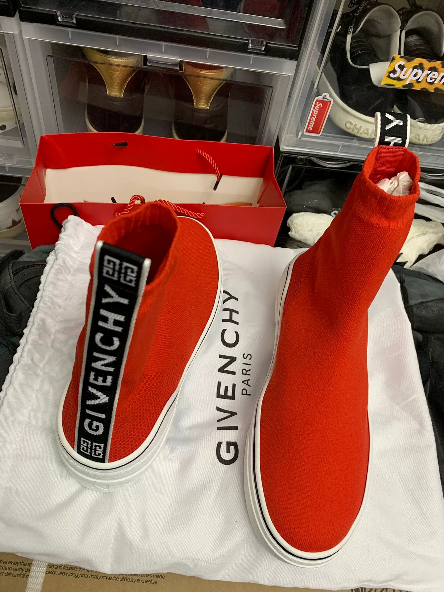 Givenchy Givenchy Red Sock Shoes Size 40 Size US 7 / EU 40 - 1 Thumbnail