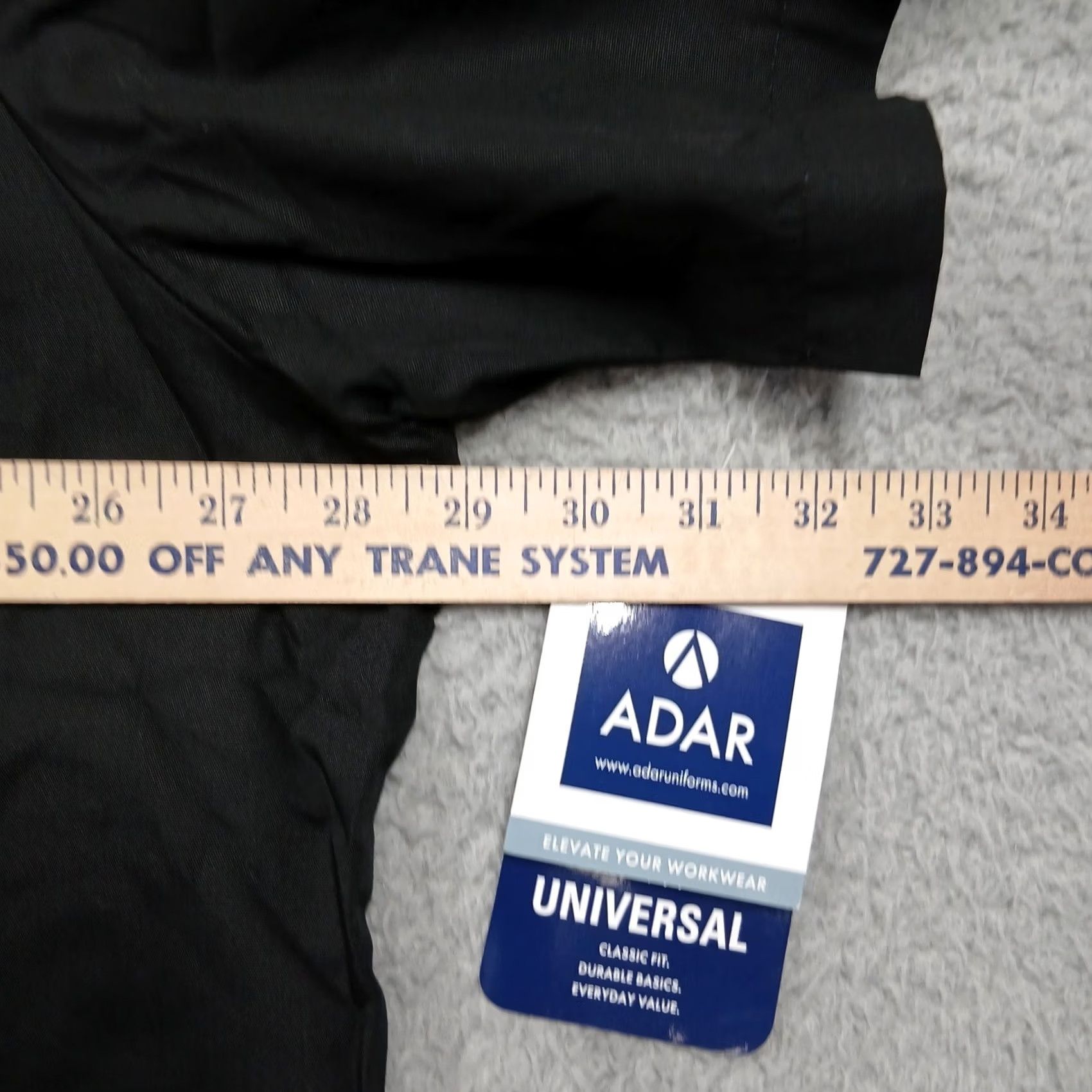 Vintage Adar Universal Scrub Jacket Zip Front Short Sleeve Black Men's 3XL NWT Size US 39 - 5 Thumbnail