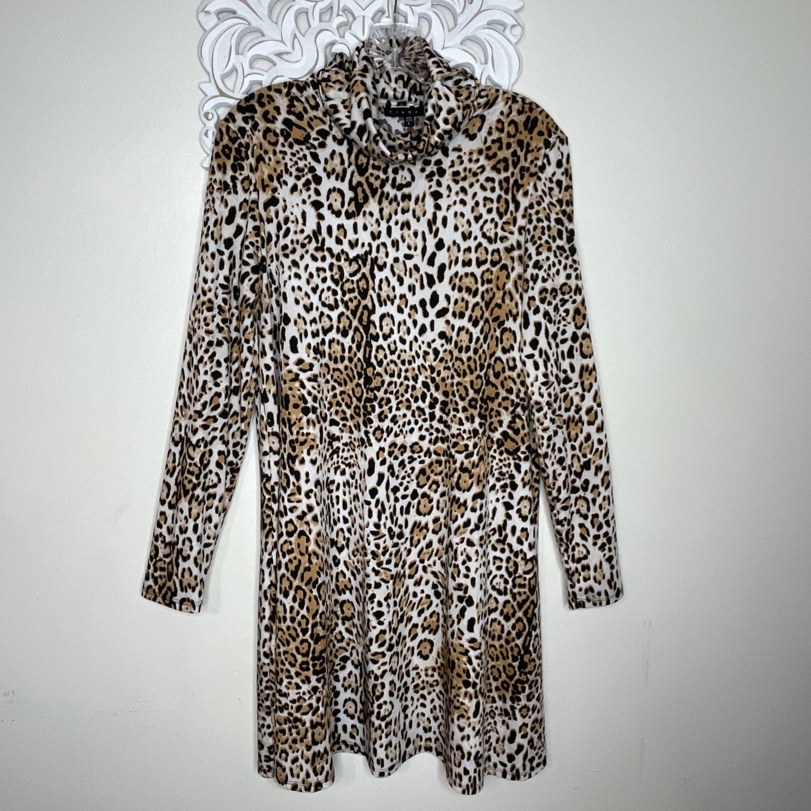 Other TIANA B. size LARGE Turtle Neck MASK Shift Dress Size L / US 10 / IT 46 - 1 Thumbnail