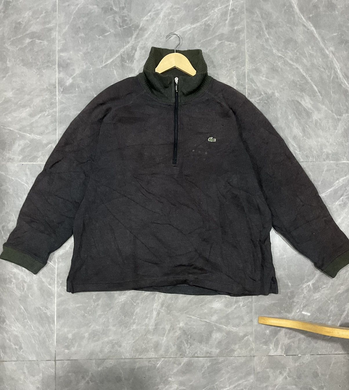 Japanese Brand × Lacoste × Vintage Vintage Thrashed Faded Lacoste Japan Brand Half Zip Fleece Size US XL / EU 56 / 4 - 1 Thumbnail