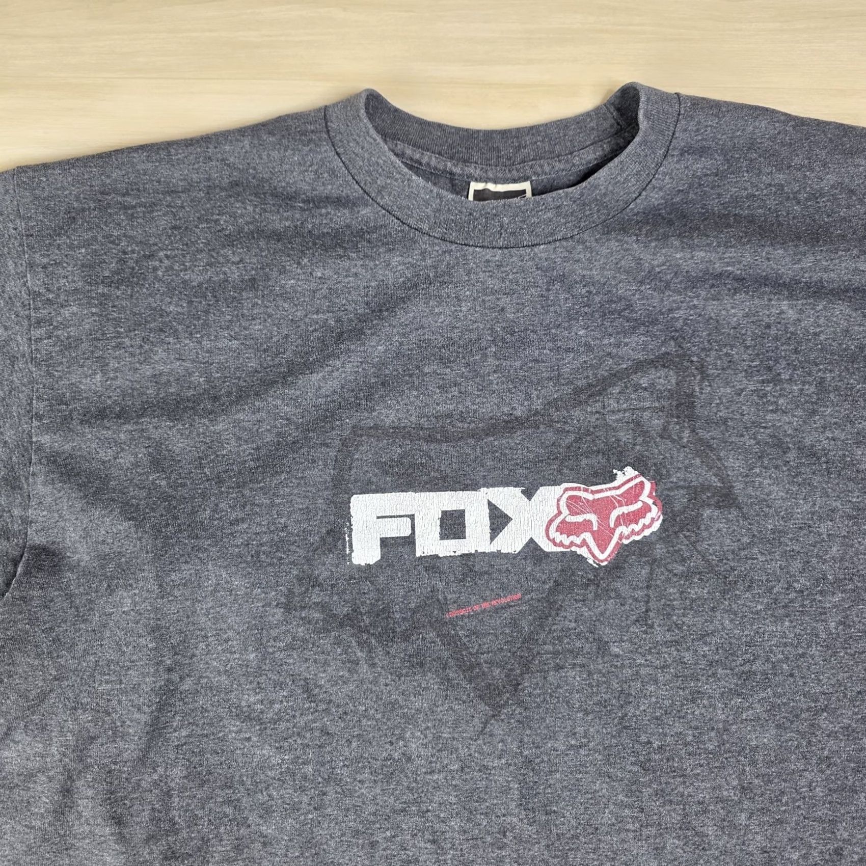 Logo 7 VINTAGE Fox Racing Logo Graphic Shirt Gray Size XL Men T-Shirt 90s Biker Sports Logo Size US XL / EU 56 / 4 - 2 Thumbnail