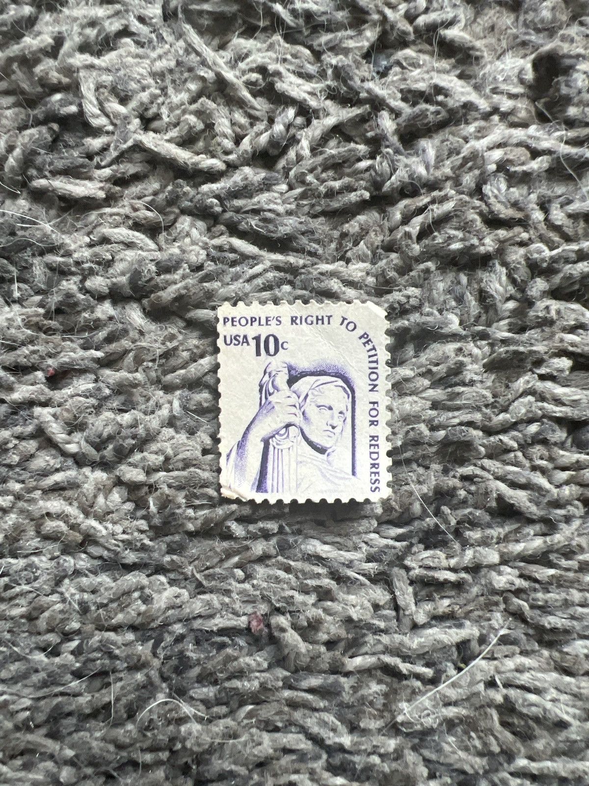 Vintage People’s Right To Petition For Redress Postage Stamp Size ONE SIZE - 1 Thumbnail