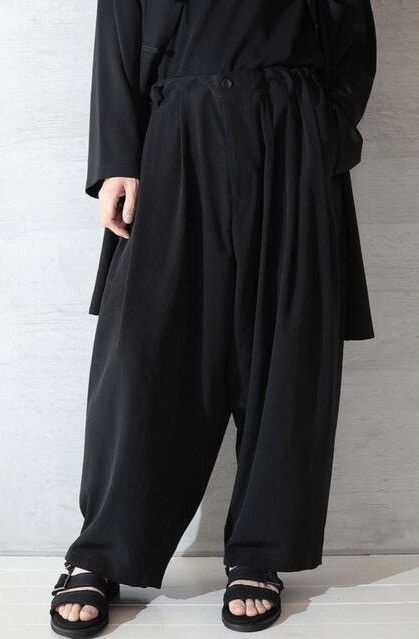 Yohji Yamamoto Pour Homme SS20 Pleated Tuxedo Sarouel Pants