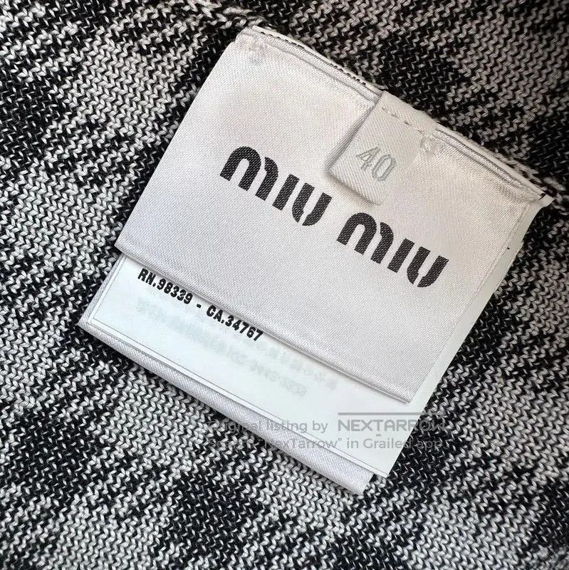 Miu Miu Miu Miu Black Checkered Pattern Mini Skirt . Size 26" / US 2 / IT 38 - 7 Thumbnail