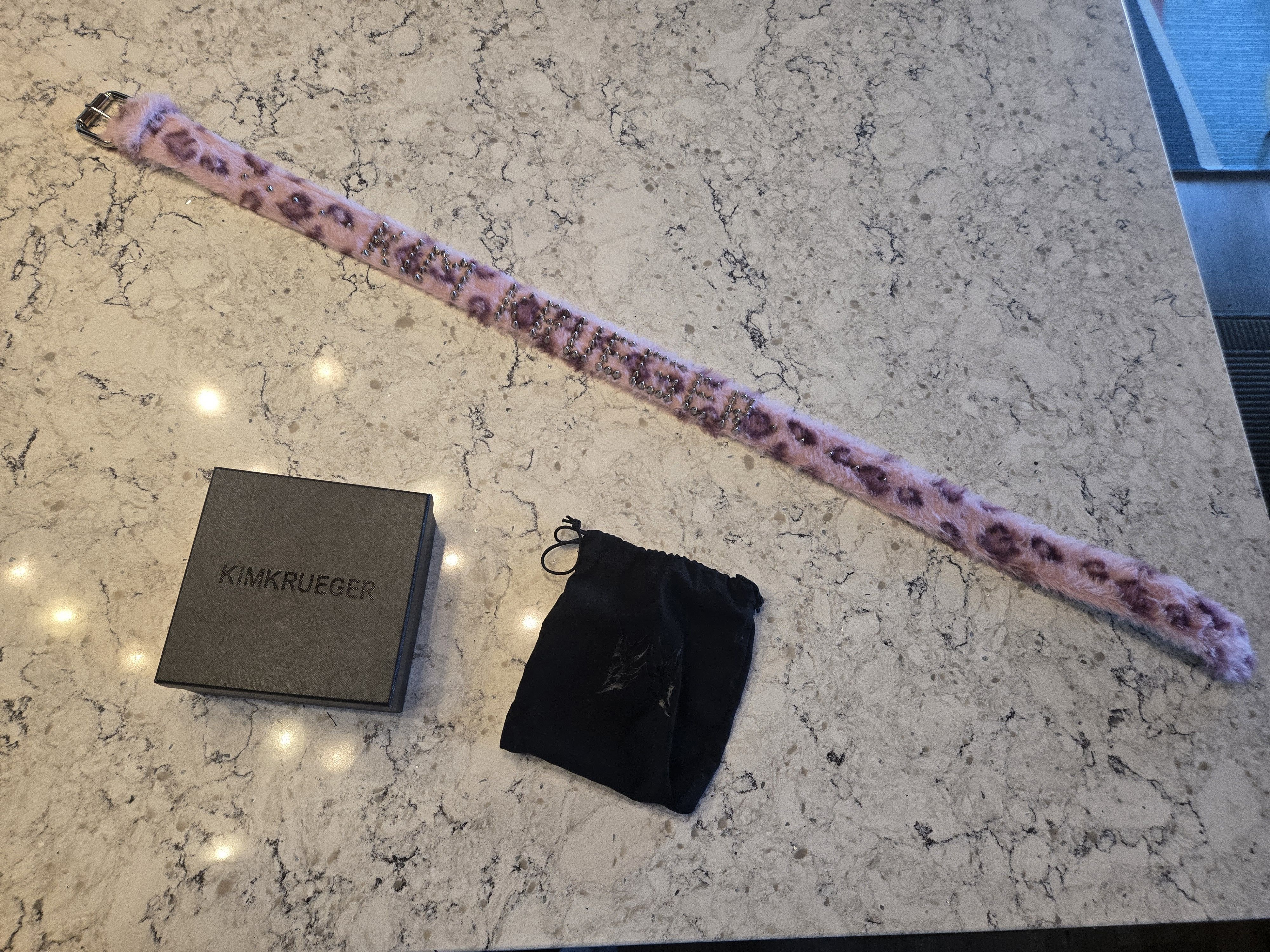 Kim Krueger Kim Krueger Studded Belt Leopard Fur | Grailed