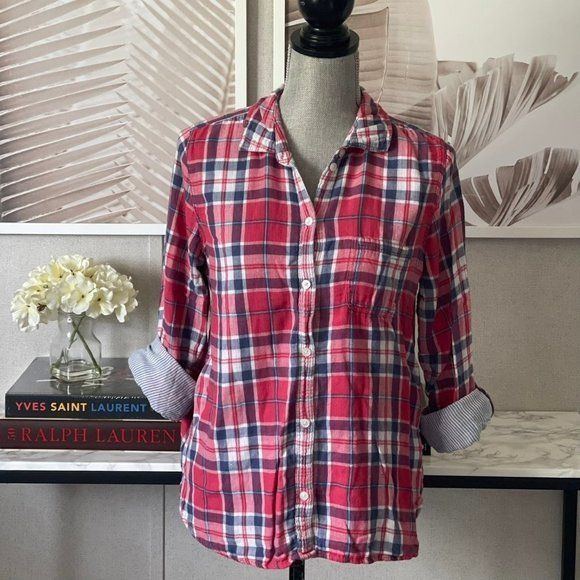 American Eagle Outfitters American Eagle Women's Button Down Plaid Shirt Medium Size M / US 6-8 / IT 42-44 - 1 Thumbnail