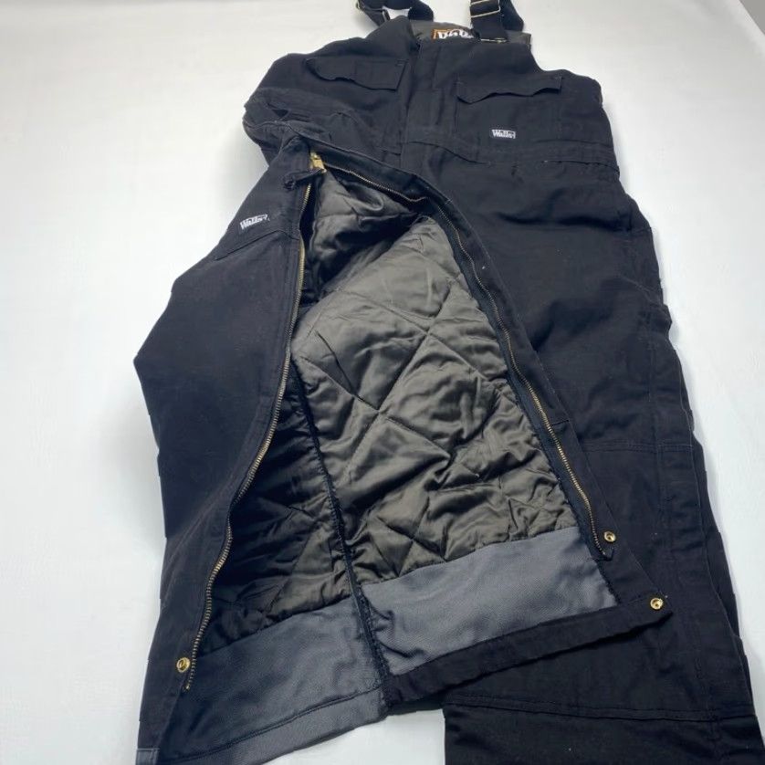 Walls VINTAGE Walls Zero Zone 12 Bib Overalls Men XL Black Duck Canvas Quilted Insulated Overalls (Workwear, Winter) Mens Size US 44 / EU 60 - 4 Thumbnail