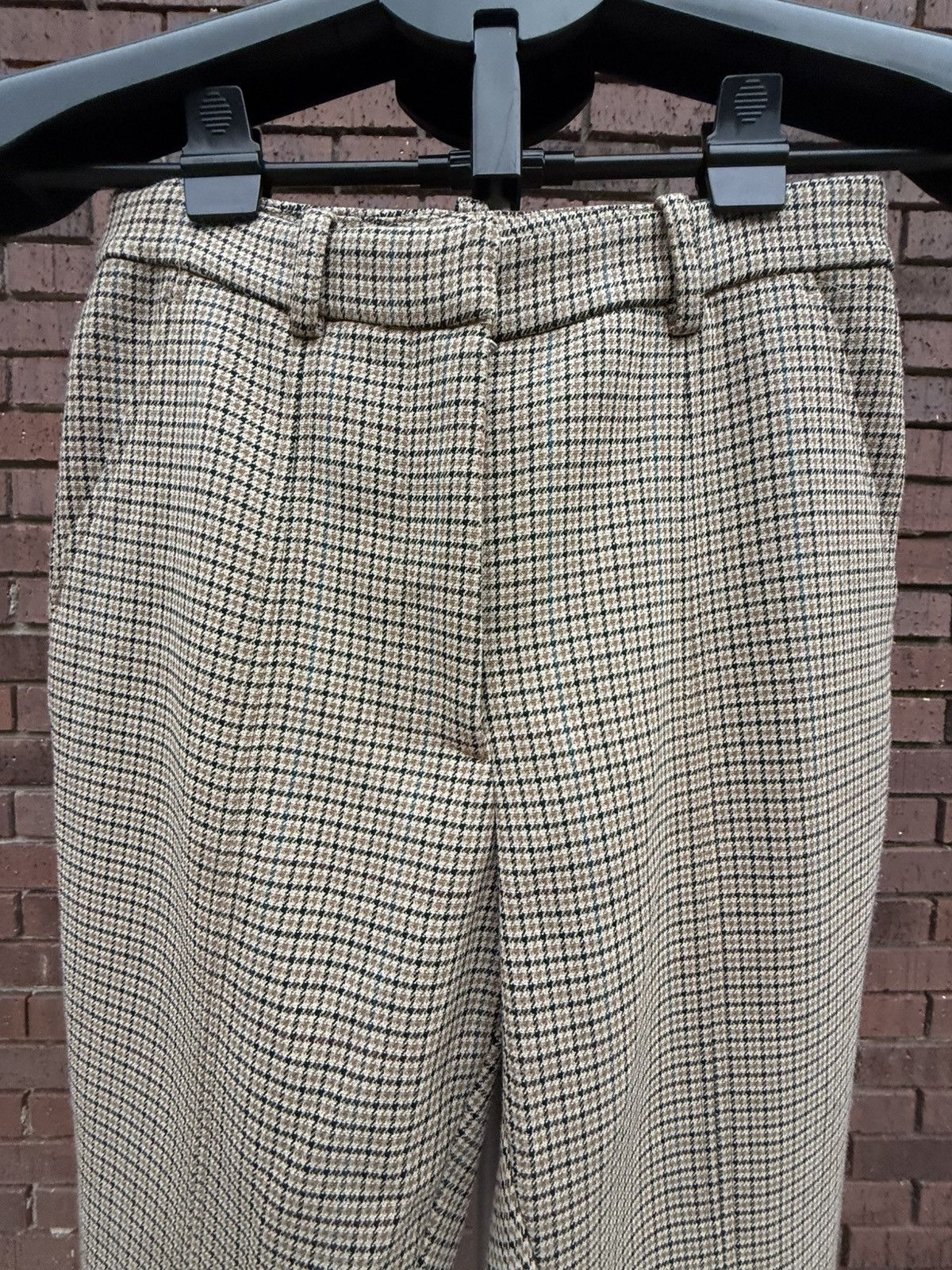 A.L.C. A.L.C. Women’s Edwin Pants Tan Split Leg Houndstooth Size 2 Size 26" / US 2 / IT 38 - 2 Thumbnail