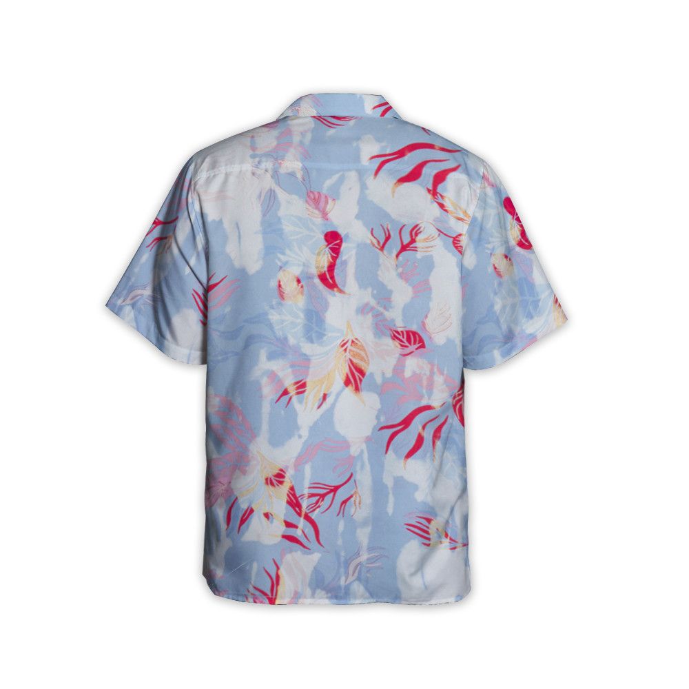Designer Hawaiian Floral Shirt in Pale Blue Size US L / EU 52-54 / 3 - 4 Thumbnail