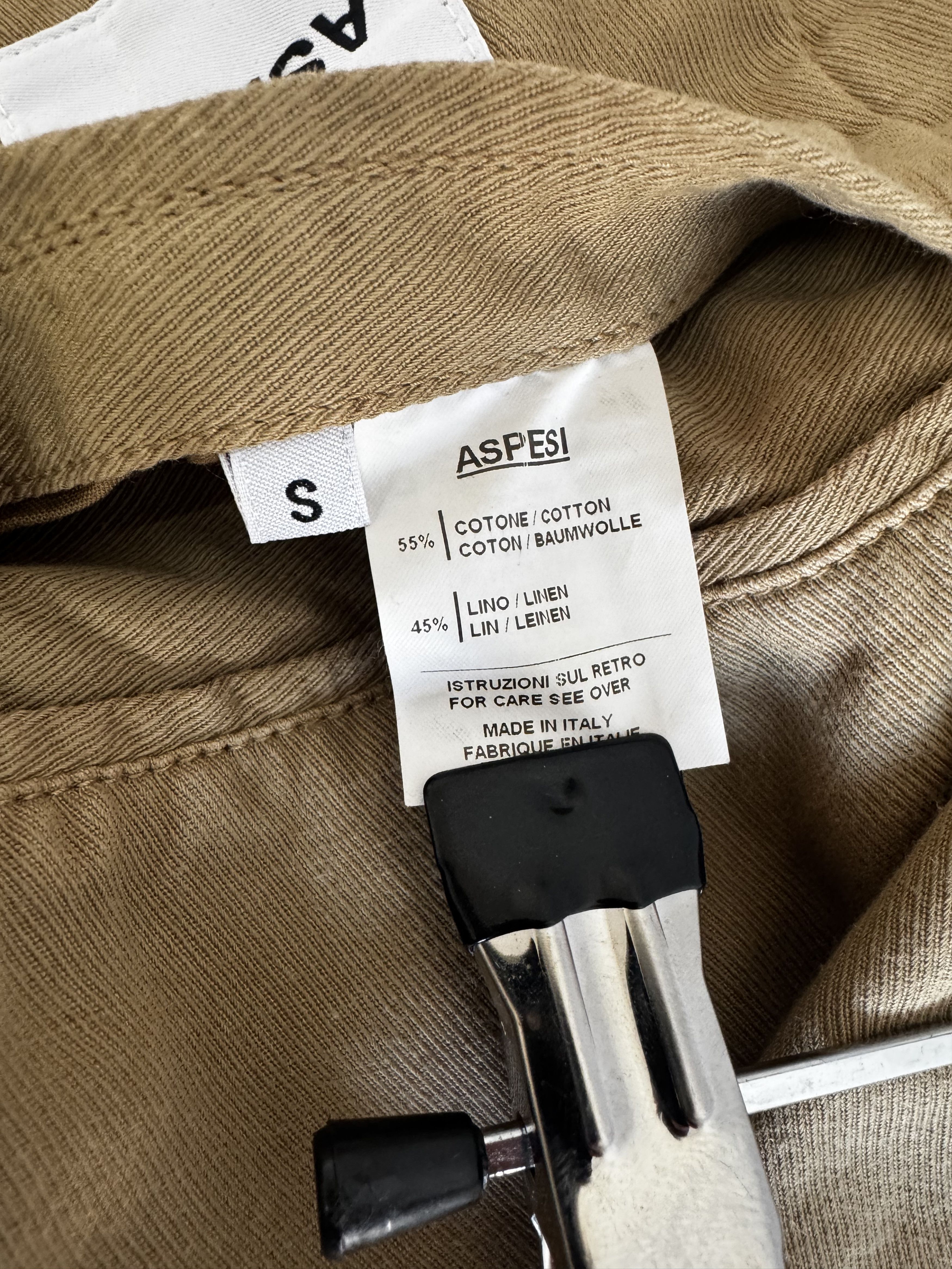 Aspesi Aspesi Cotton Linen Unstructured Blazer Tan S Made in Italy` Size 42R - 6 Thumbnail