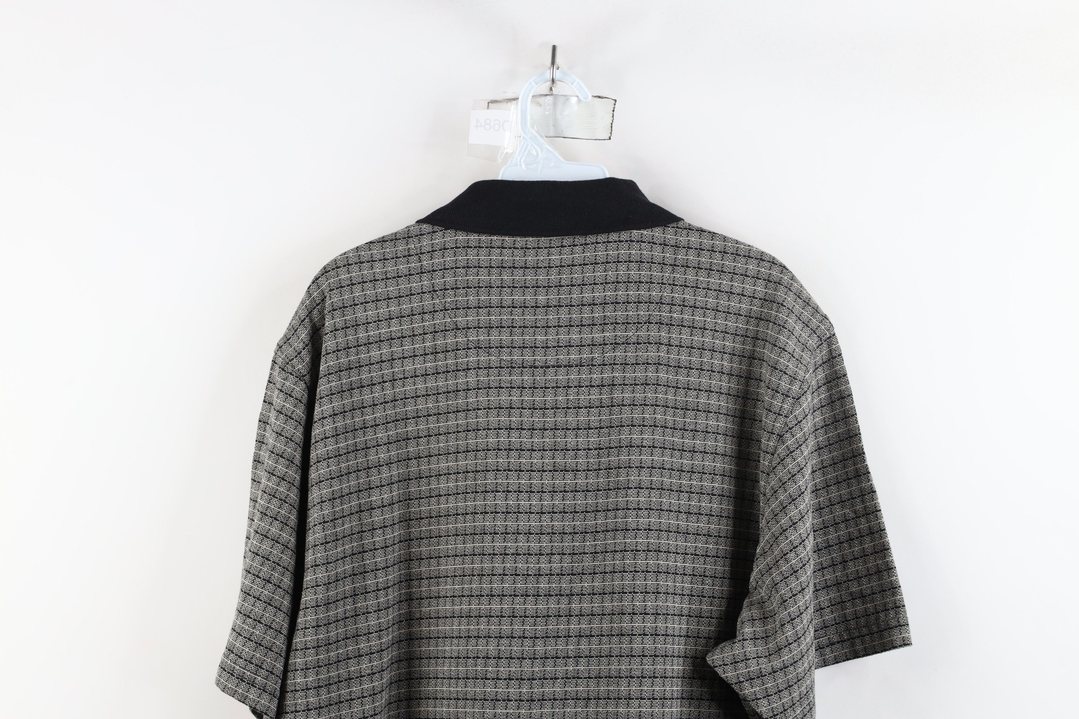Vintage Vintage 90s Streetwear Checkered Knit Collared Golf Polo Size US L / EU 52-54 / 3 - 11 Thumbnail