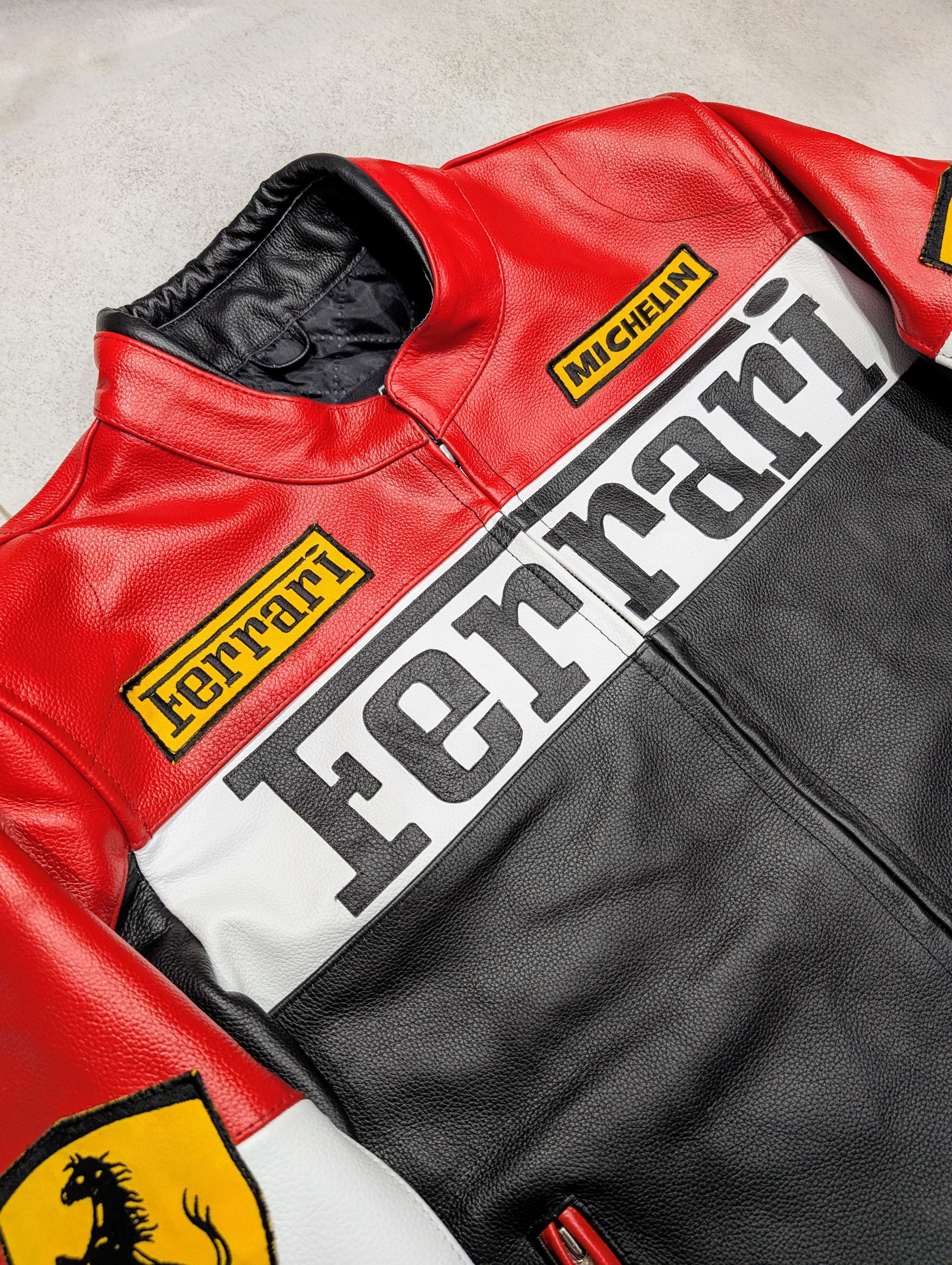 Vintage Ferrari Racing Leather Jacket VIntage Streetwear Size US M / EU 48-50 / 2 - 4 Thumbnail
