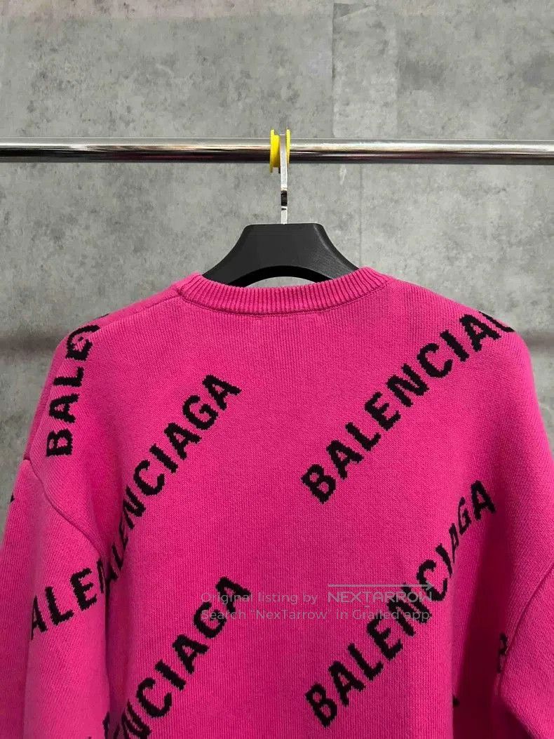 Balenciaga Balenciaga Logo Knit Sweater Pink XS. Size US XS / EU 42 / 0 - 5 Thumbnail