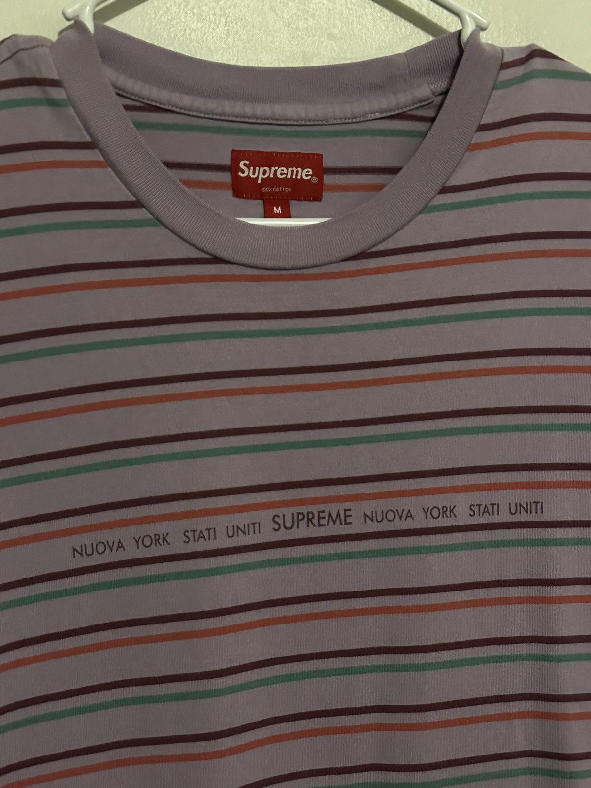 Supreme Supreme Uniti Stripe S/S Top Tee Size US M / EU 48-50 / 2 - 2 Thumbnail