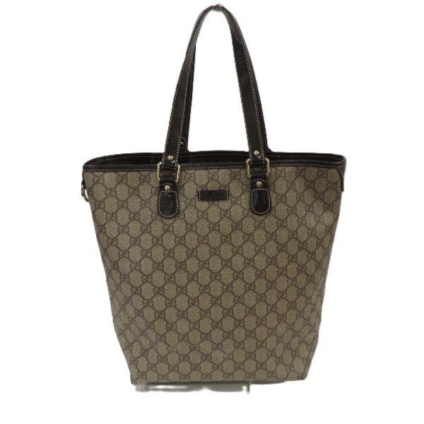 Gucci Gucci GG Supreme Tote Bag Canvas Tote Bag 189896 in Brown, Women's