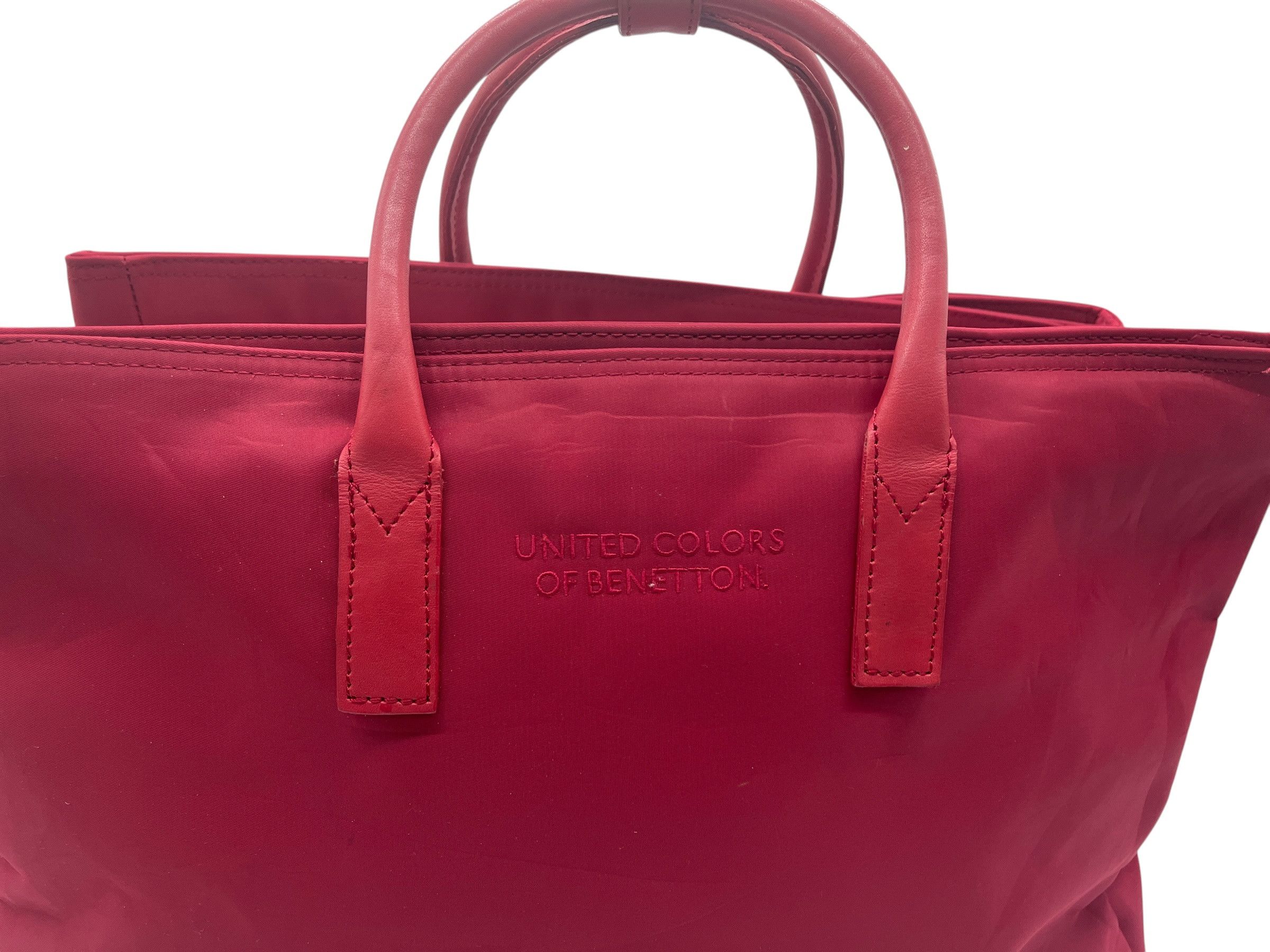United Colors Of Benetton United Colors of Benetton Red Nylon Weekender Duffel Bag Y2K Size ONE SIZE - 9 Thumbnail