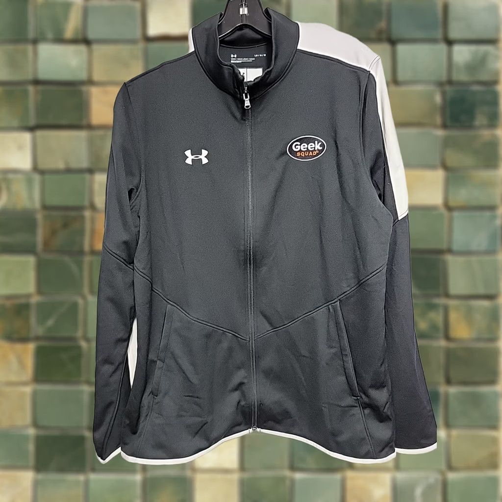 Under Armour Under armour Men’s Double Pocket Quarter Zip Sweatshirt Black 100% Polyester Long Sleeve Zip Pockets Size L Mens Size US L / EU 52-54 / 3 - 1 Thumbnail
