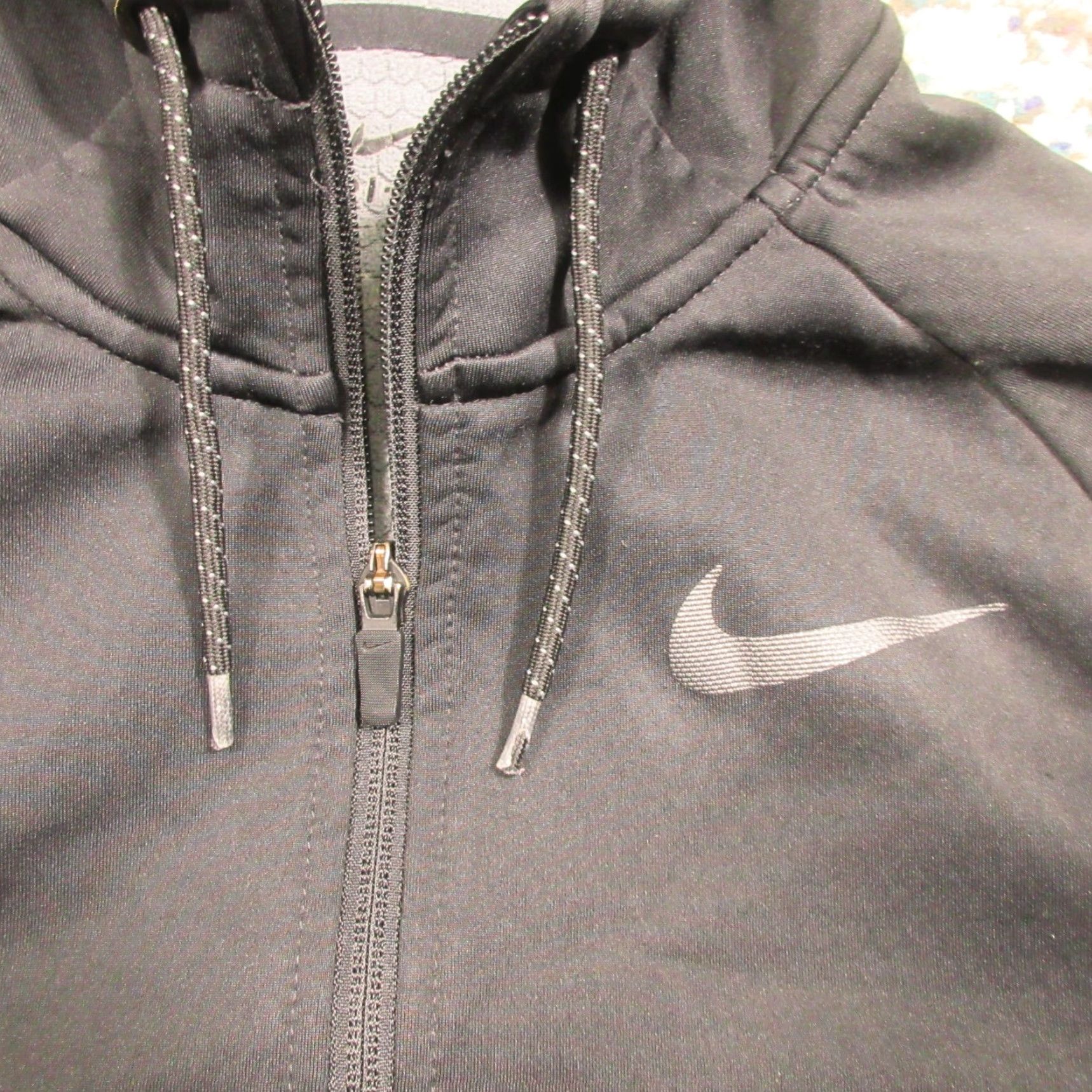 Nike Nike Hoodie Mens Medium Black Full Zip Dri Fit Performance Waffle Fleece Size US M / EU 48-50 / 2 - 4 Thumbnail
