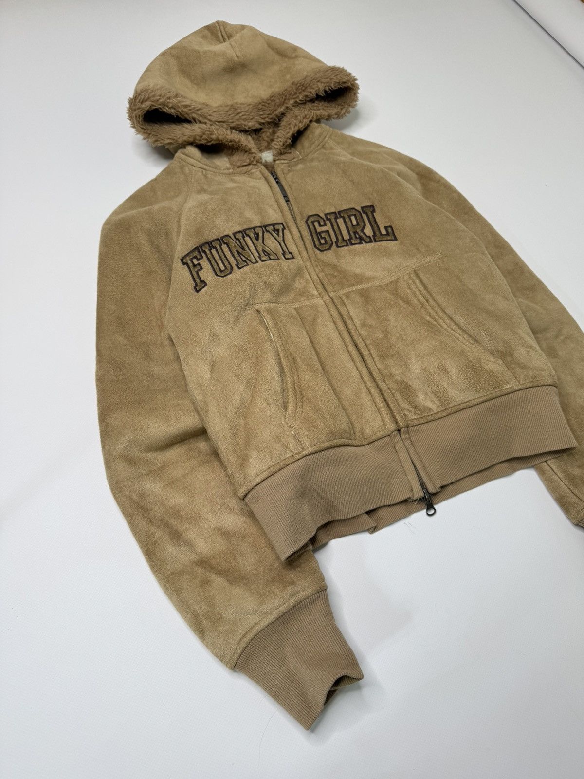 Vintage Vintage avant garde suede fur insulated hoodie y2k 00s swag Size S / US 4 / IT 40 - 3 Thumbnail
