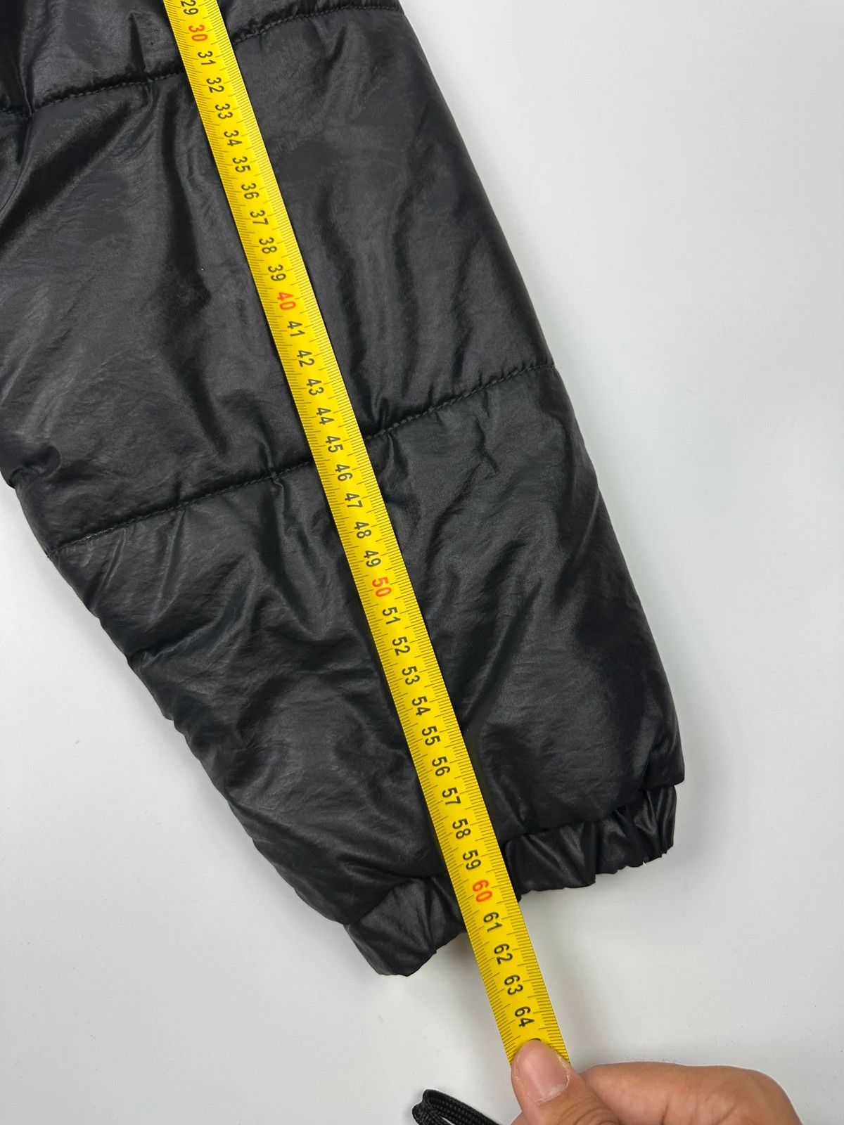 Armani Armani 90’s Black Leather & Nylon Puffer Bomber Jacket Size US M / EU 48-50 / 2 - 17 Thumbnail