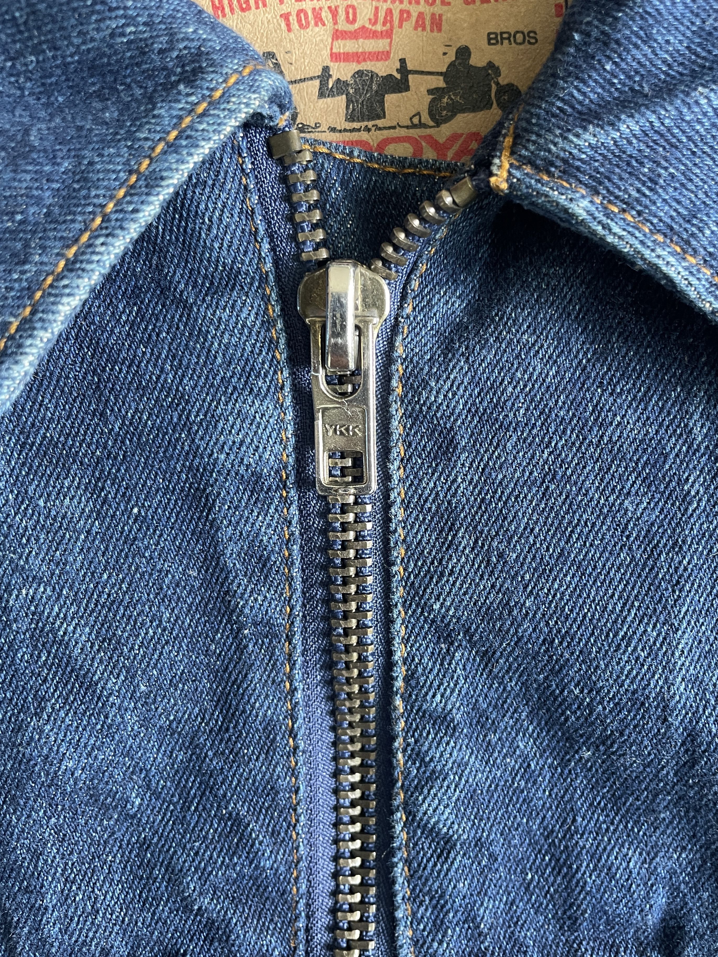 Kadoya KADOYA K Denim Leather Trim Jacket Size US L / EU 52-54 / 3 - 6 Thumbnail