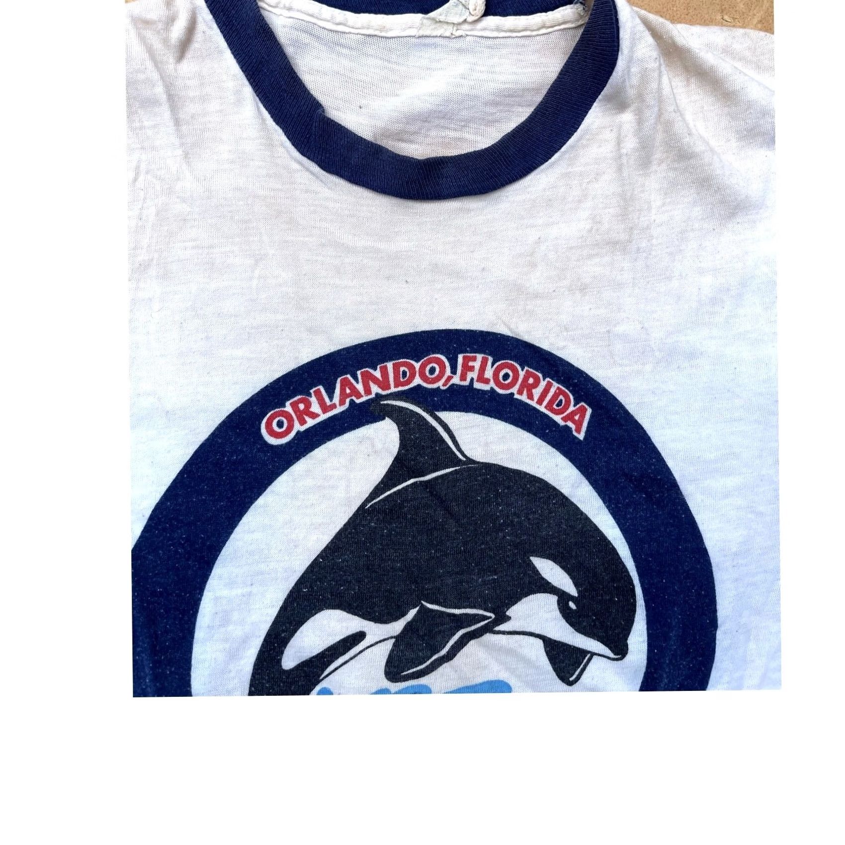 Vintage VINTAGE Sea World Shirt 1970's Graphic Tee Ringer True Size S Mens Size US M / EU 48-50 / 2 - 4 Thumbnail