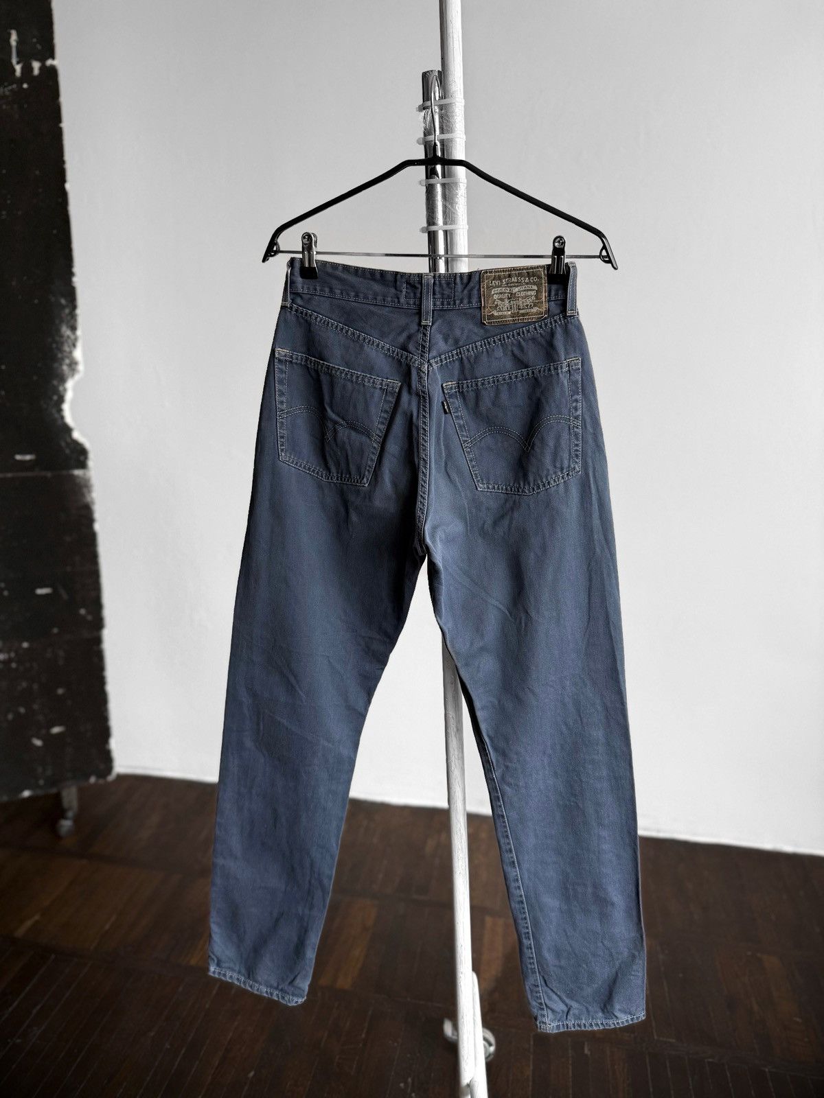 Levi's Vintage Clothing Levis 510 Mens Vintage Faded Navy Blue Denim Jeans Pants Size US 31 - 2 Thumbnail