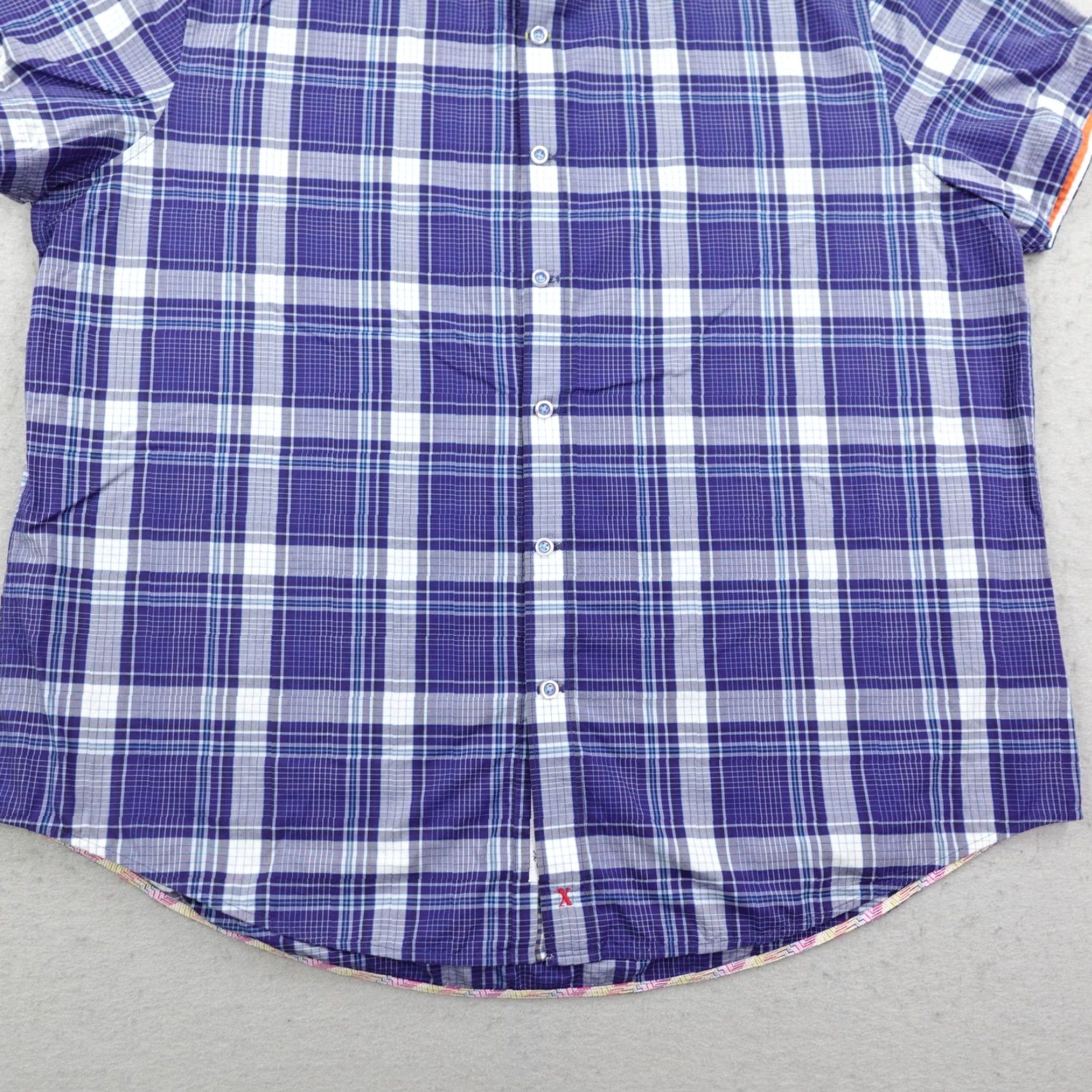 Robert Graham Robert Graham Shirt Mens 3XL Blue Plaid Short Sleeve Tailored Fit Button-Up Size US XXL / EU 58 / 5 - 3 Thumbnail