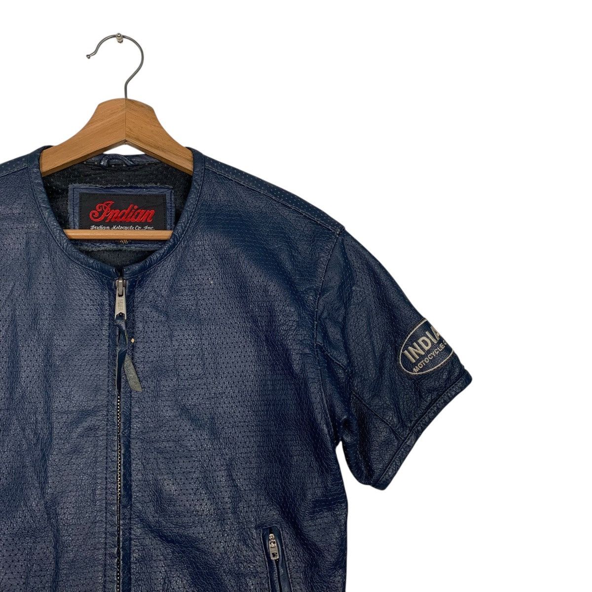 Indian Motorcycle Indian Motorcycle Short Sleeve Leather Biker Jacket Size S / US 4 / IT 40 - 5 Thumbnail