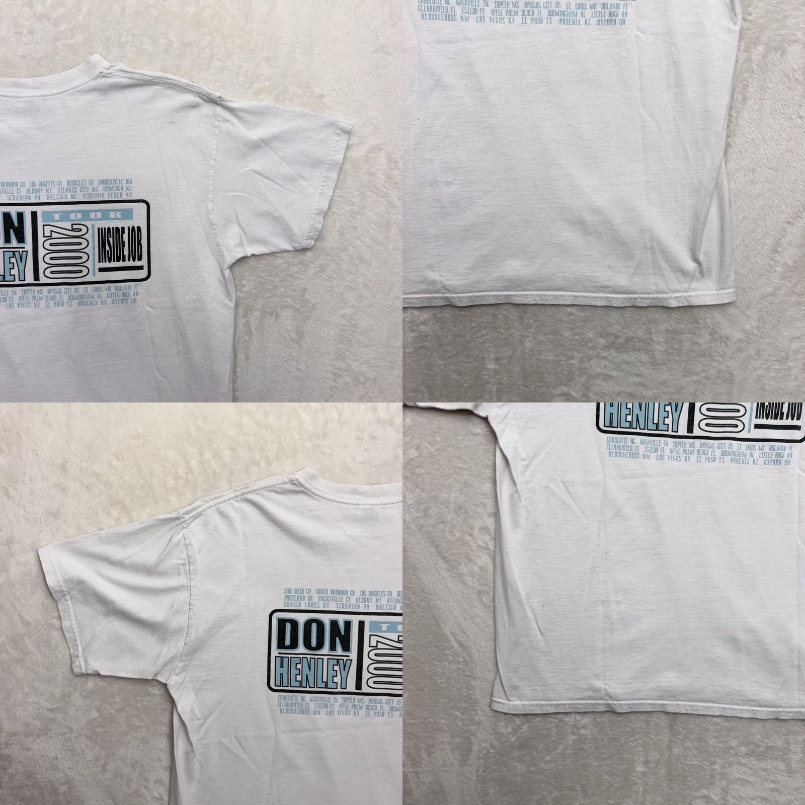 Anvil VINTAGE Don Henley Shirt Mens XL White Inside Job 2000 Tour Anvil Graphic Tee Size US XL / EU 56 / 4 - 9 Thumbnail