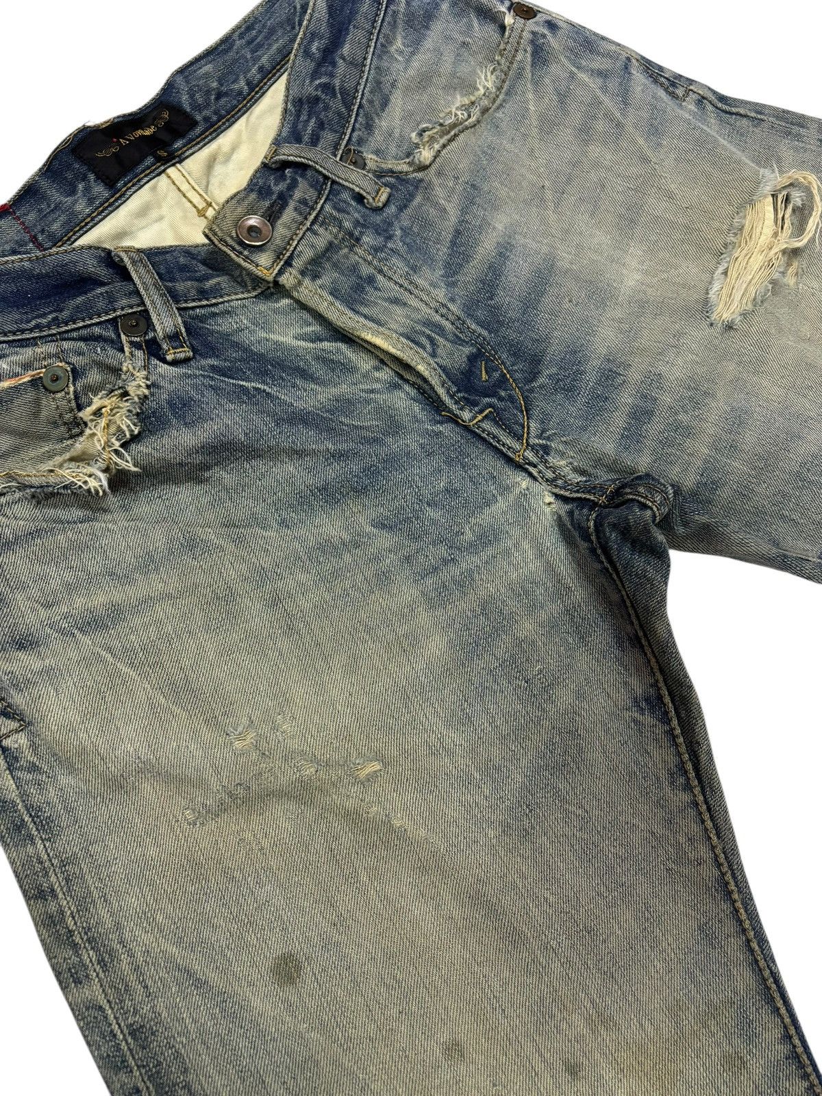 *A VONTADE × If Six Was Nine Vtg A Vontade Kazuyuki Yamakawa Distressed Selvedge Jeans Size US 30 / EU 46 - 6 Thumbnail