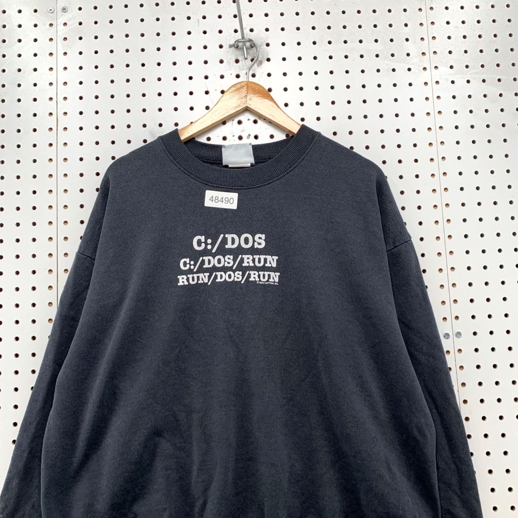 Lee VINTAGE Funny Tech DOS Sweatshirt Men XL Black 90s C DOS RUN Computer USA Fleece Size US XL / EU 56 / 4 - 4 Thumbnail