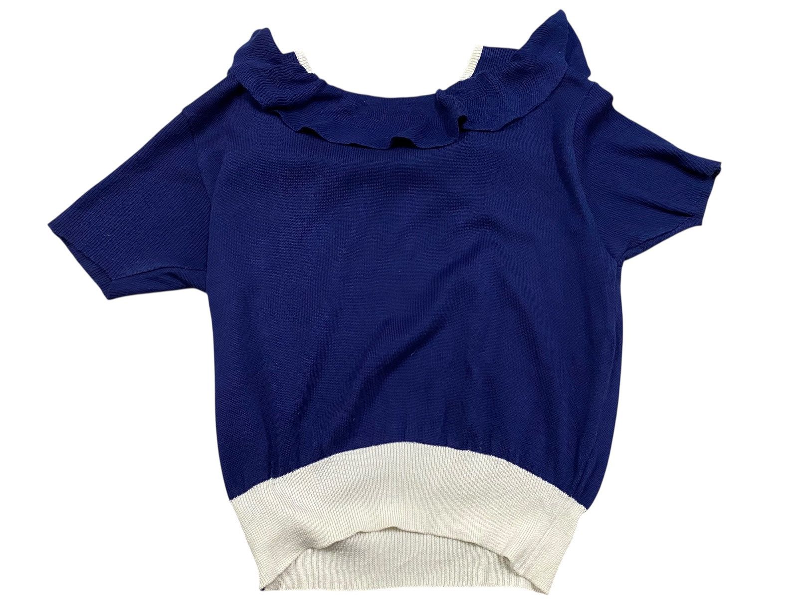 Yves Saint Laurent Vintage Yves Saint Laurent YSL Tricots Ruffle Collar Knit Size M / US 6-8 / IT 42-44 - 5 Thumbnail