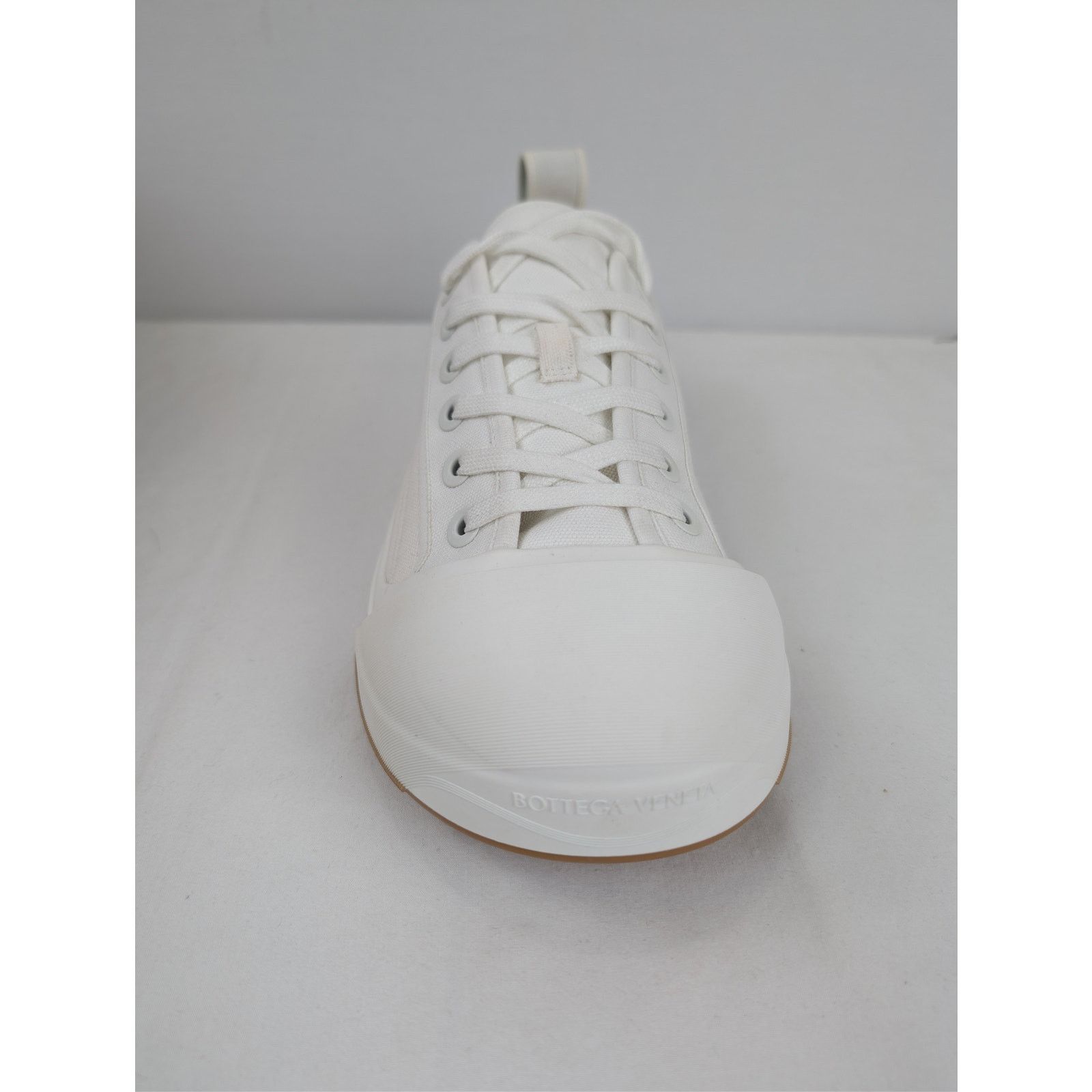 Bottega Veneta o1rshd1 Canvas Vulcan Low top Sneaker in Optic White Size US 12 / EU 45 - 18 Thumbnail